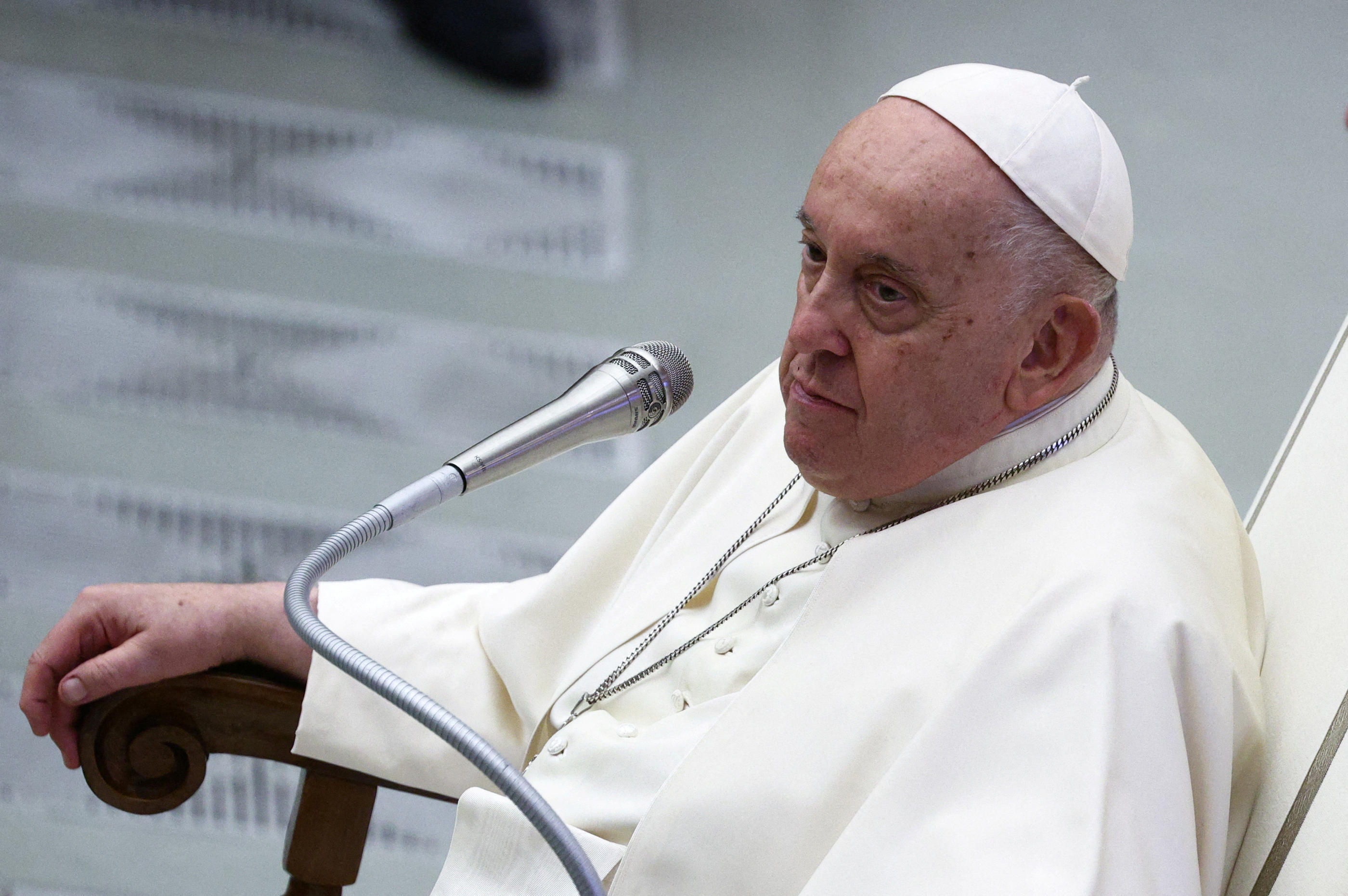 Le pape François lors d'une réunion au Vatican, le 30 novembre. REUTERS/Guglielmo Mangiapane/File Photo
