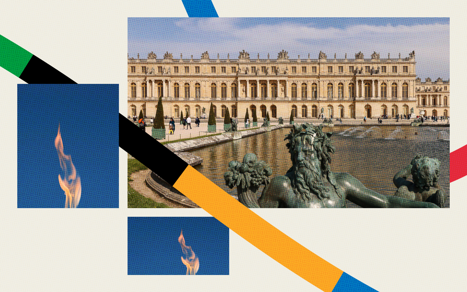 Versailles (Yvelines) accueillera plusieurs épreuves lors des Jeux olympiques de Paris 2024, mais le château restera ouvert aux visiteurs durant la période, tout comme les jardins et le parc. Montage LP/Olivier Corsan