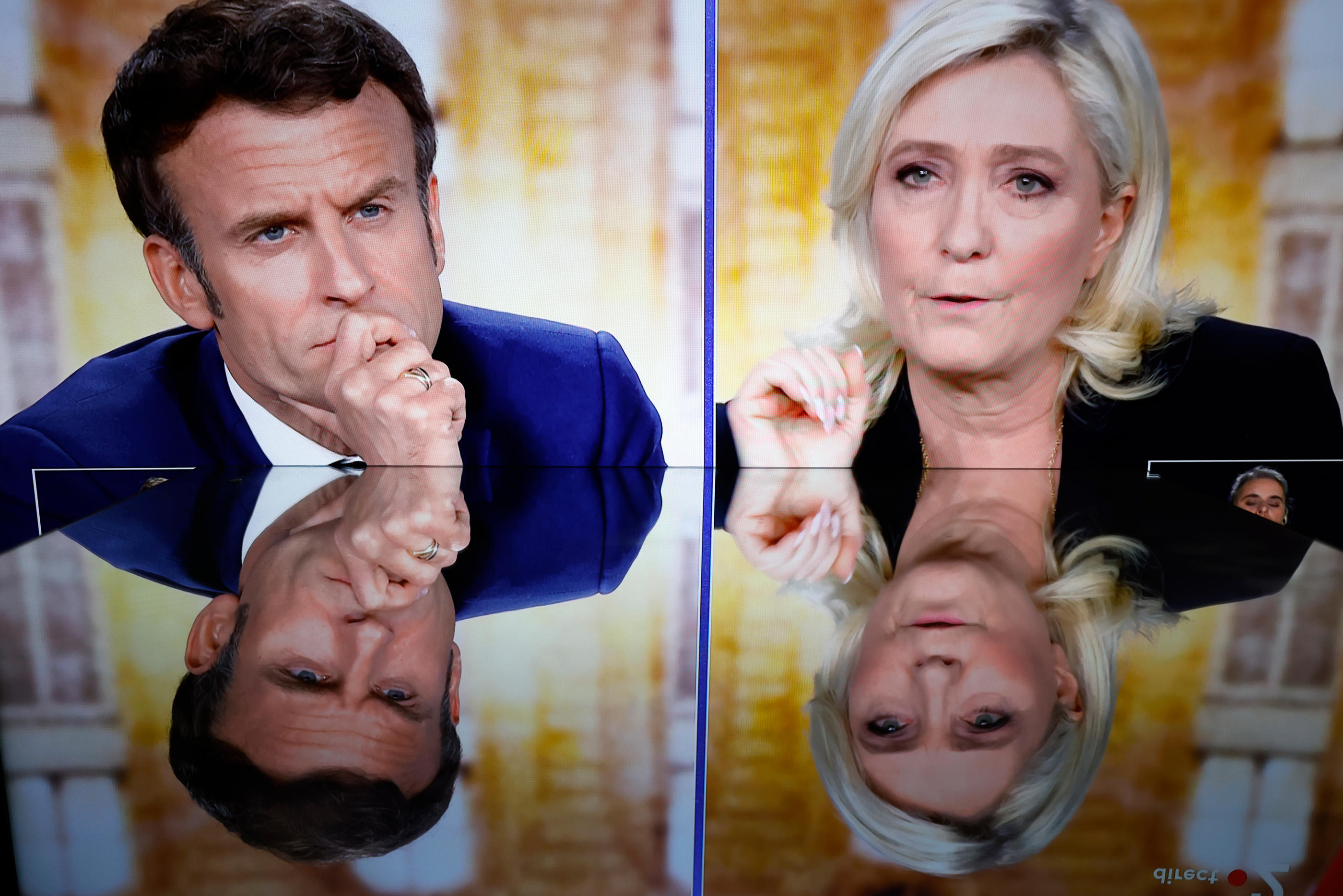 Un débat face à Macron : «J’ai déjà répondu à cette question et j’ai dit oui », confirme Marine Le Pen au Parisien, ici face au président lors du débat du second tour du 20 avril 2022. (Archives) LP/Olivier Corsan