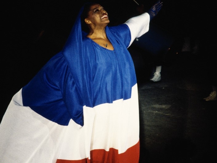 Pour notamment symboliser le combat contre le racisme, c’est la cantatrice afro-américaine Jessye Norman qui a chanté La Marseillaise lors du bicentenaire de la Révolution française, en 1989. Getty Images/Sygma/Yves Forestier