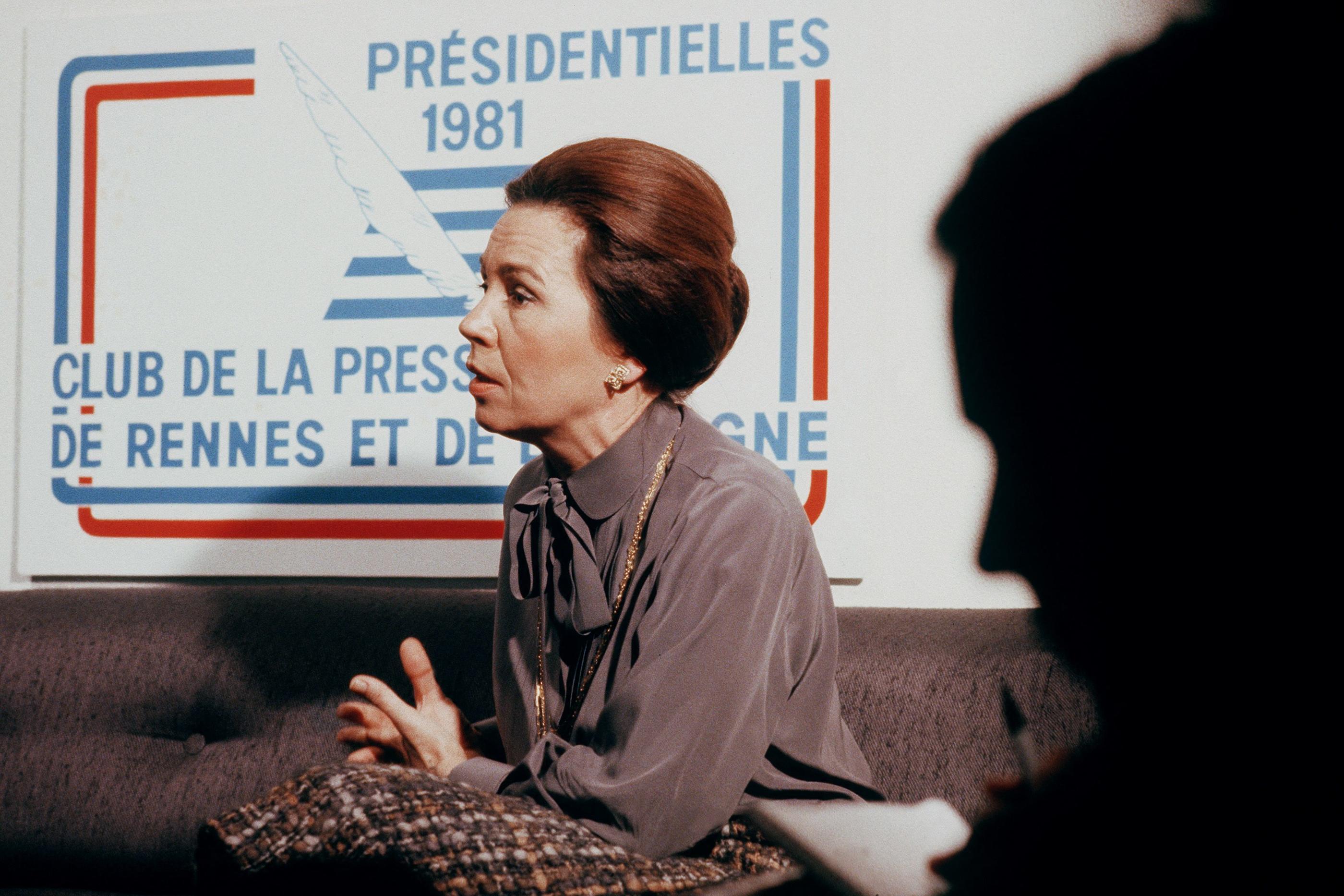 Marie-France Garaud avait été élue eurodéputée en 1999 sur la liste menée par Philippe de Villiers et Charles Pasqua. Jean-Pierre PREVEL / AFP