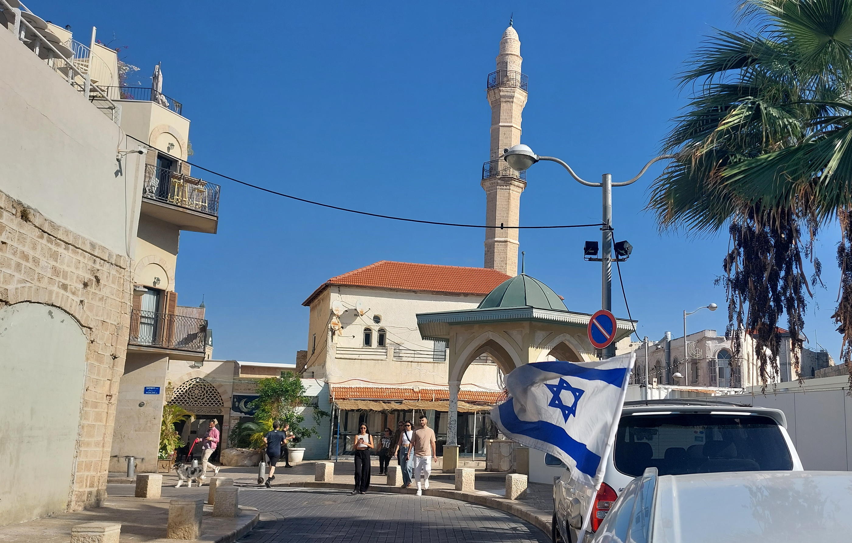 Mosquée Mahmoudiya à Jaffa (Israël), le 20 octobre. Depuis l'attaque du Hamas, le patriotisme israélien bat son plein. La minorité arabe de Jaffa fait profil bas. LP/Vincent Gautronneau