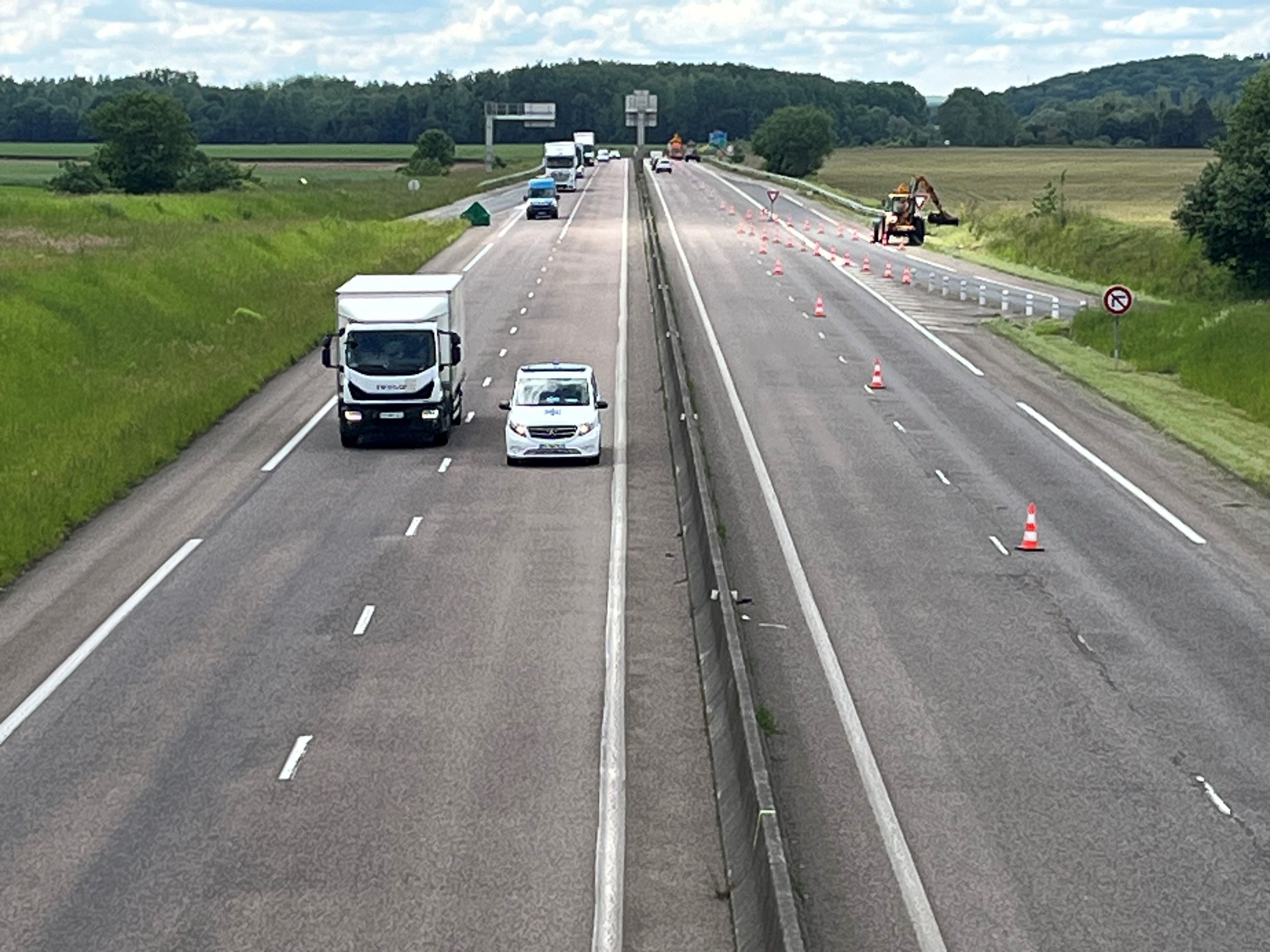 Bresles (Oise), le jeudi 23 mai. A partir de ce vendredi, le 24 mai, et jusqu'au 7 juin, la RN31 sera en travaux entre Beauvais et Bresles. De fortes perturbations du trafic sont à envisager. LP/Patrick Caffin