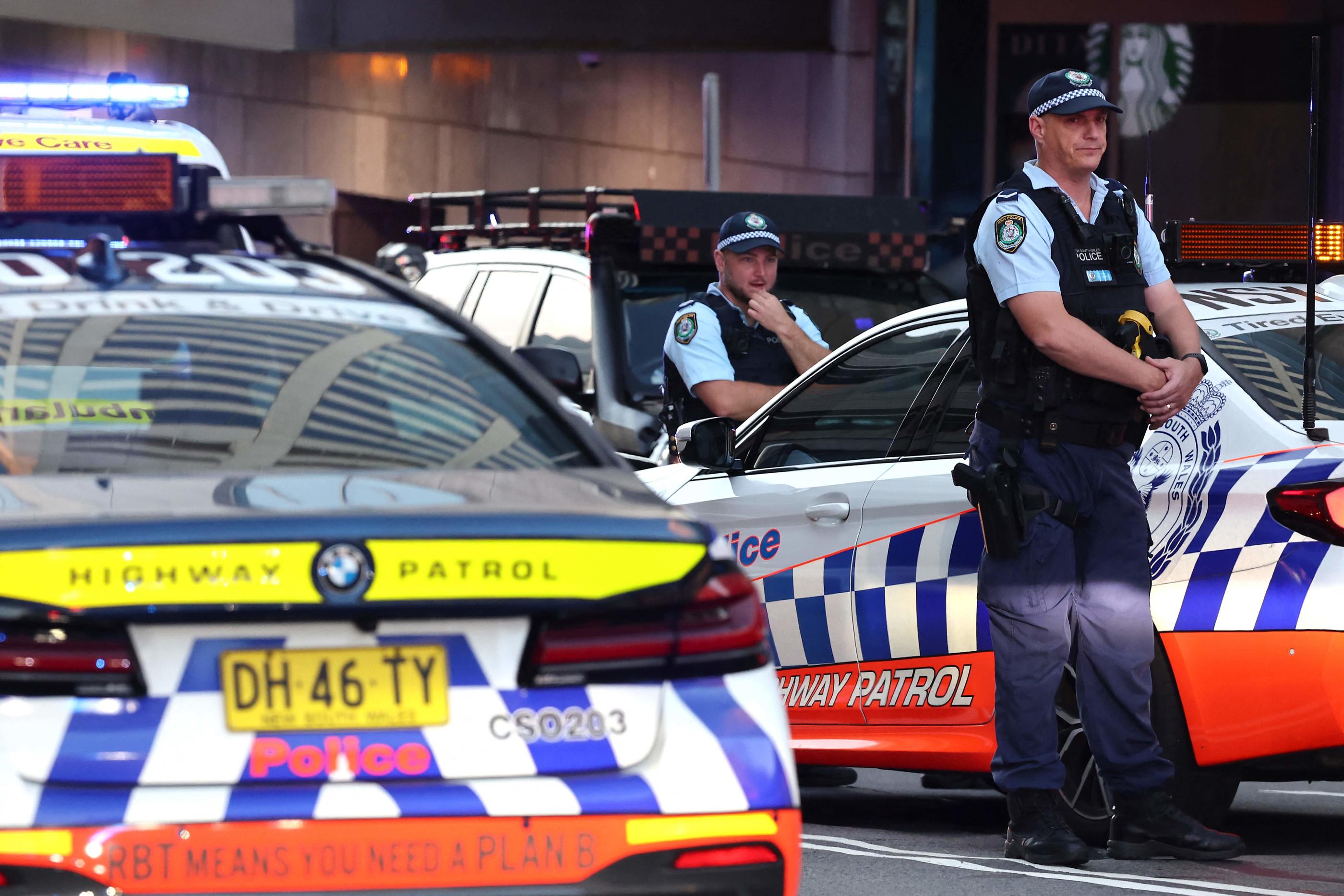 Samedi déjà, une attaque au couteau avait fait six morts dans un centre commercial à Sydney. AFP/David GRAY