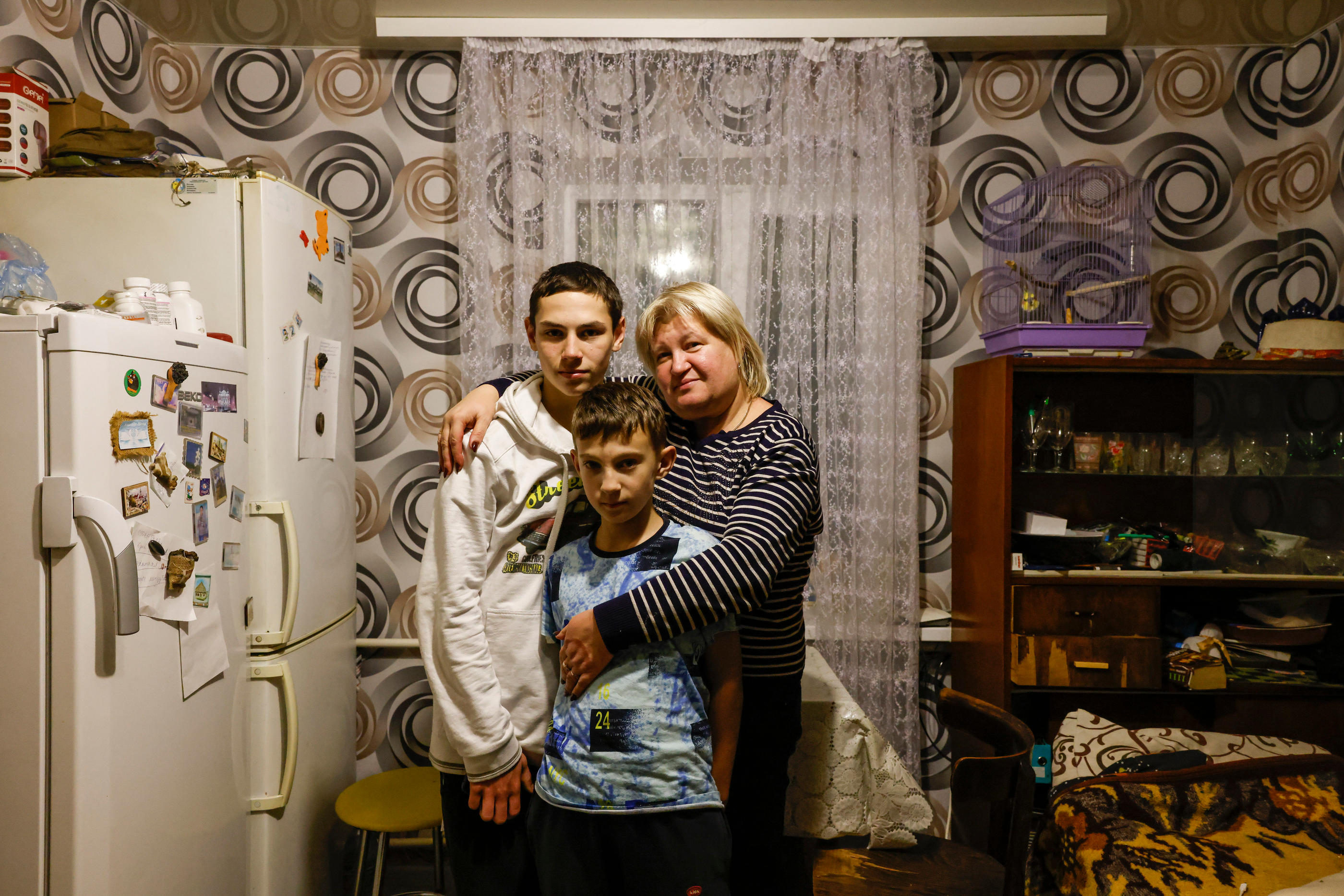 Liudmila a dû elle-même aller chercher ses deux fils, Yevgen, 16 ans, et Kirill, 10 ans, en Russie où ils étaient partis en camp de vacances. LP/Olivier Corsan