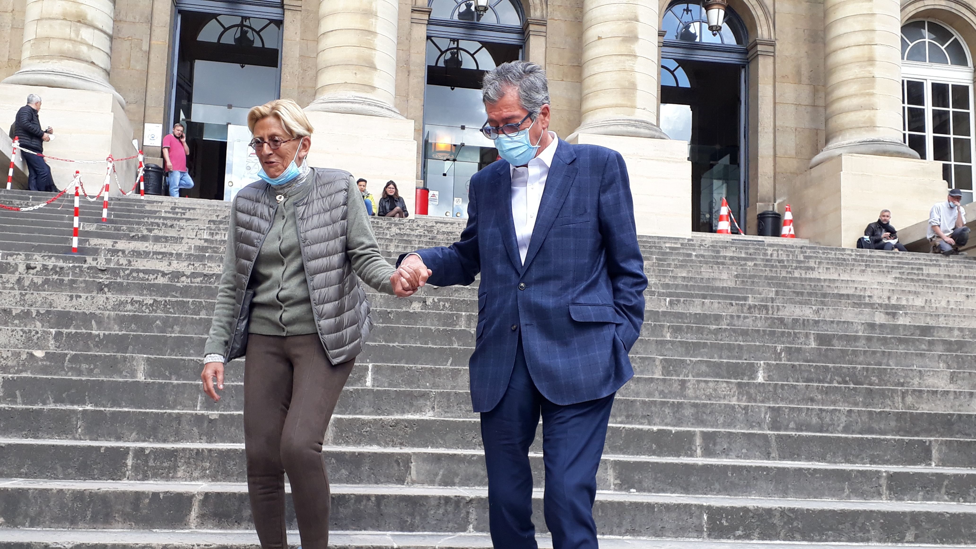 Patrick et Isabelle Balkany, en mai 2021, après une audience de la Cour de cassation. LP/Valérie Mahaut