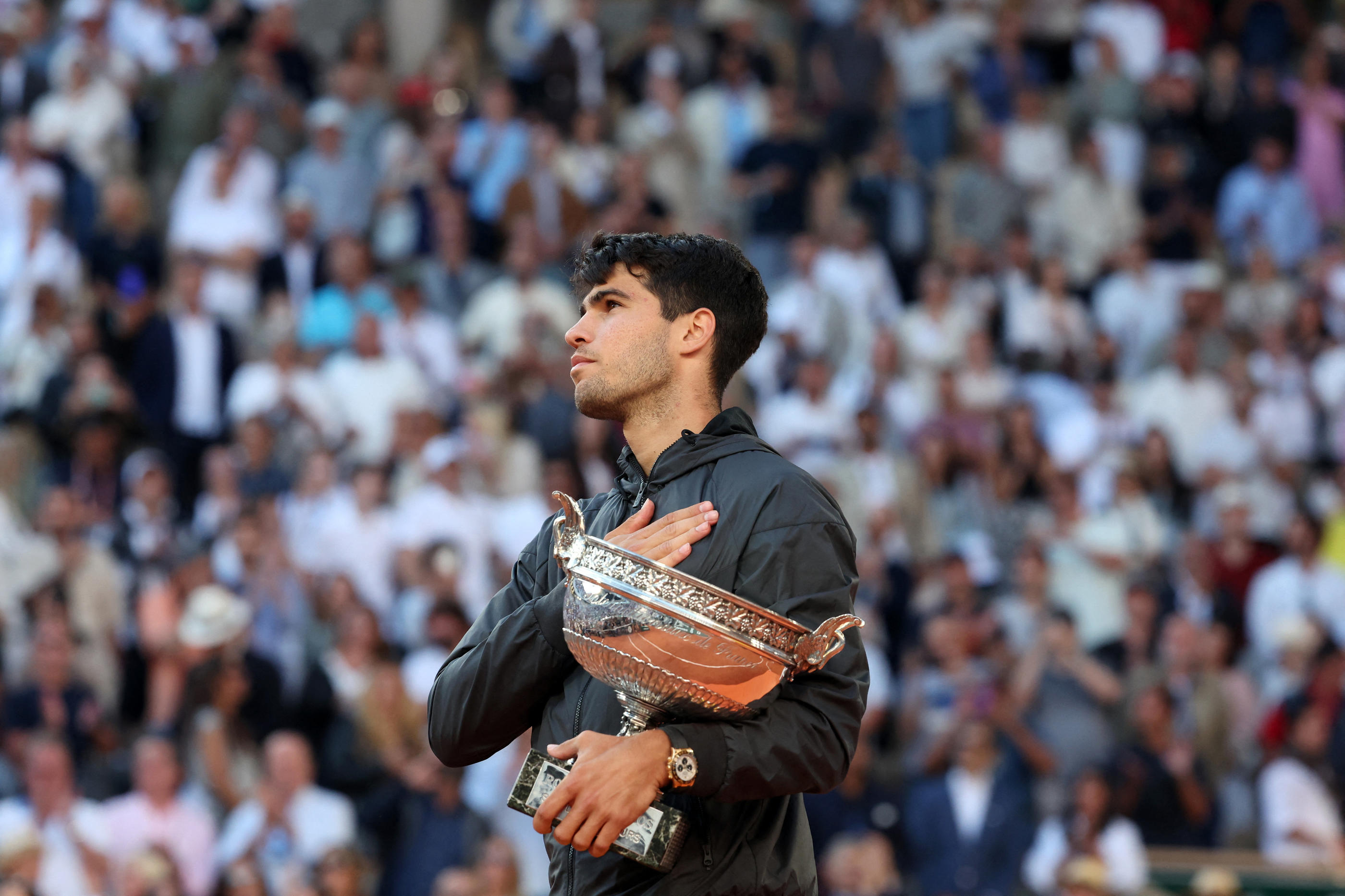 Carlos Alcaraz a remporté son premier Roland-Garros ce dimanche face à Alexander Zverev   (M. Vidon-White /UPI/ABACAPRESS.COM).