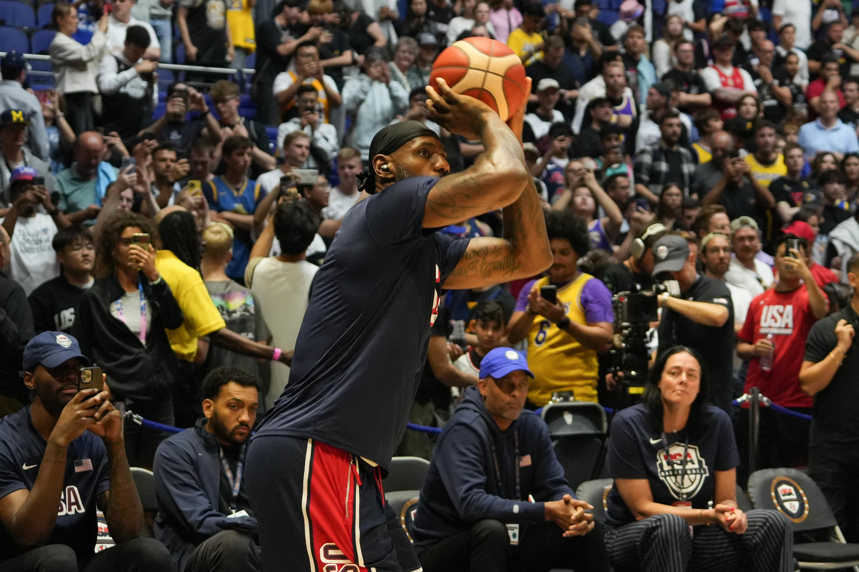 Lebron James, 39 ans, est l'une des stars de Team USA. Laurent Lairys / ABACAPRESS.COM