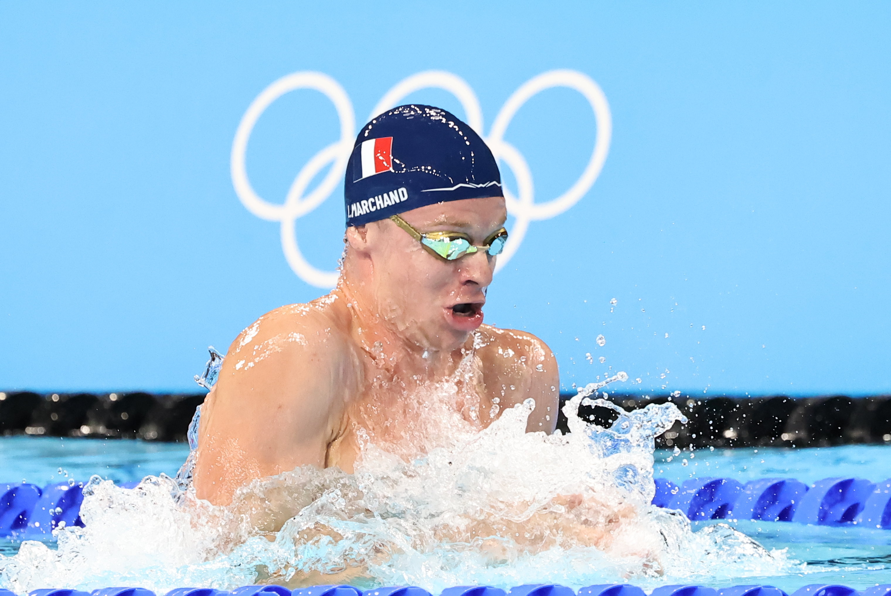 Léon Marchand sera aligné sur le 4x100 m quatre nages, avec un relais, bien sûr, en brasse. LP / Fred Dugit