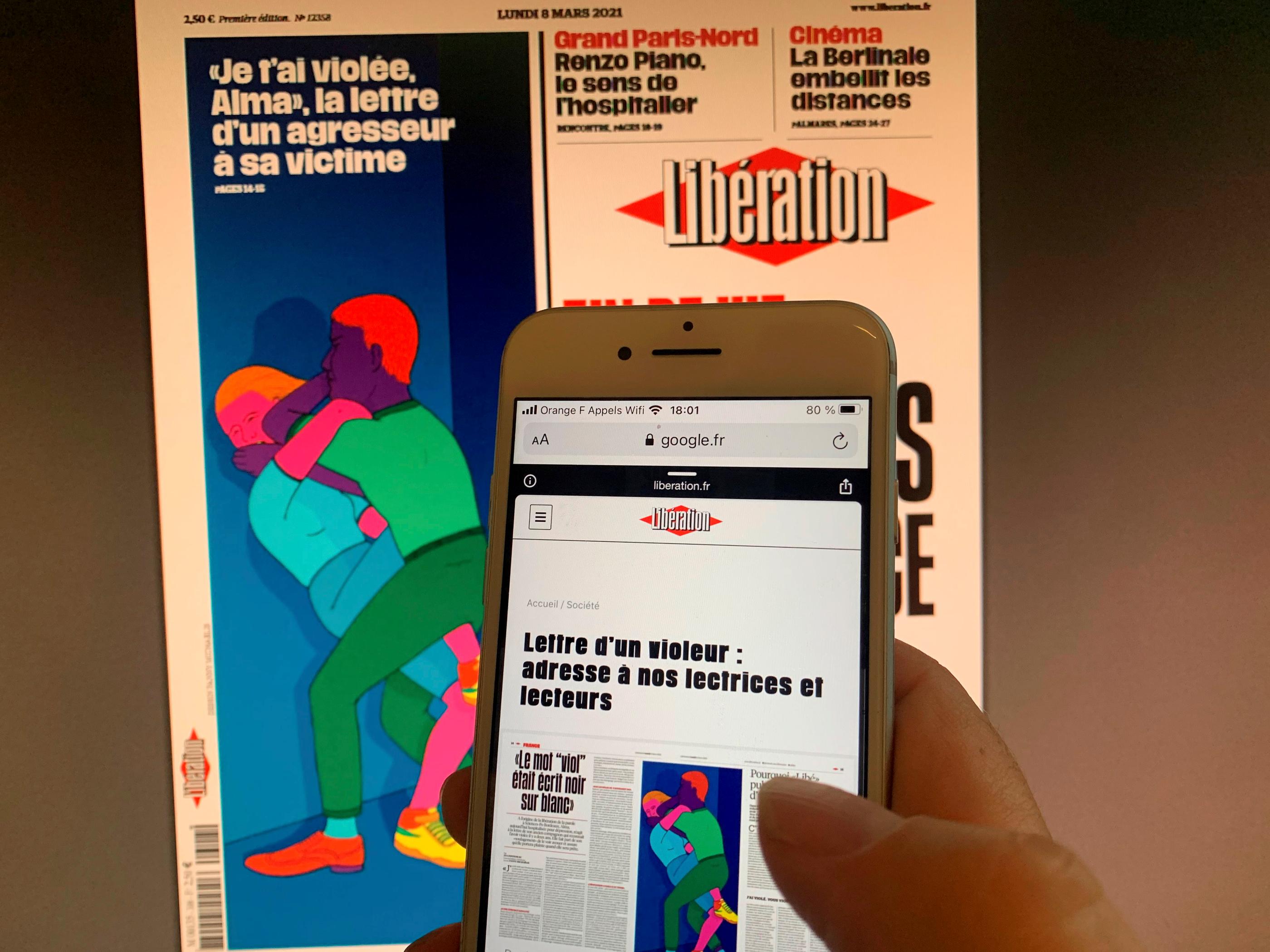 Une de Libé : deux associations saisissent la justice contre le violeur auteur d'une lettre