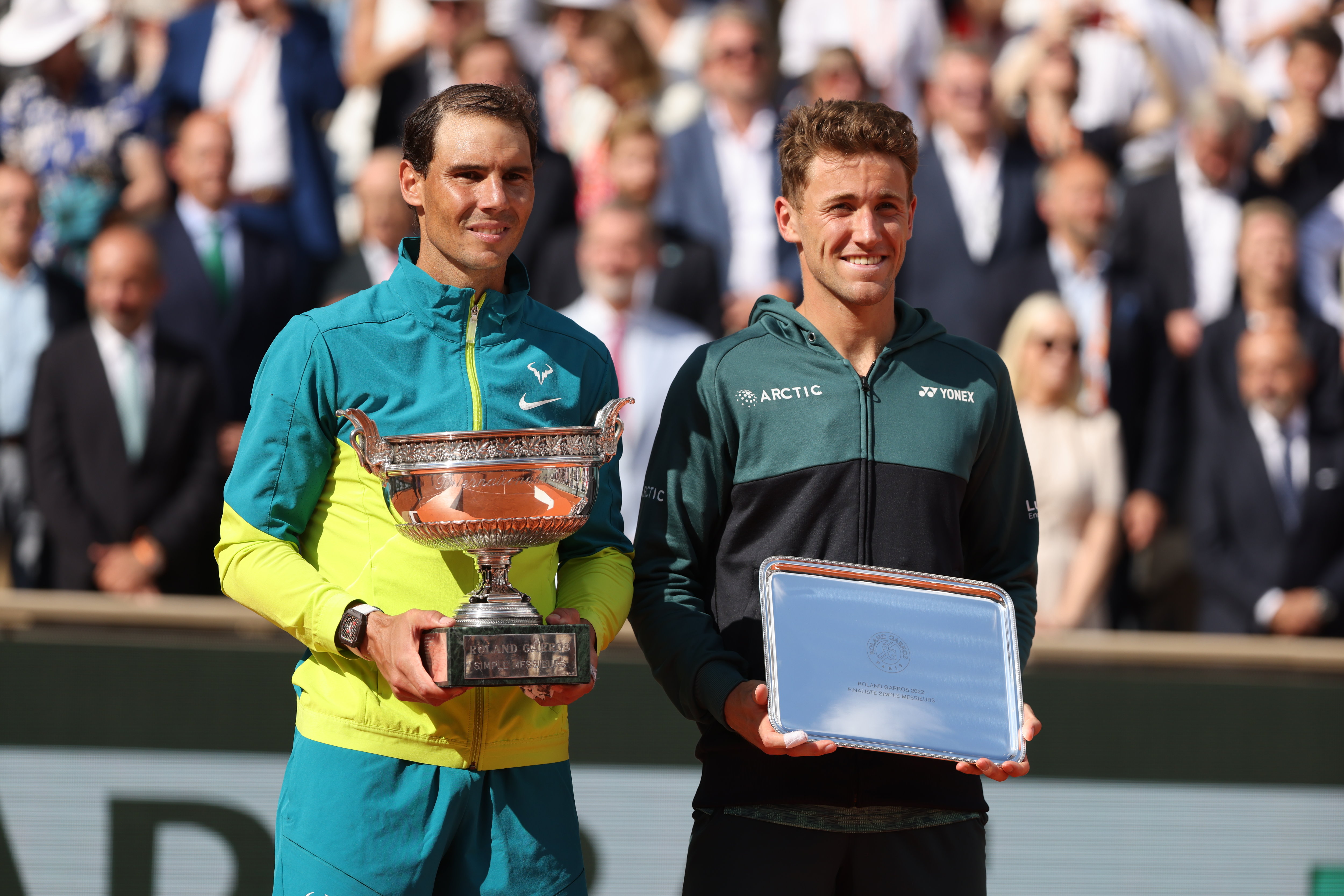 Rafael Nadal et Casper Ruud, vainqueur et finaliste de l'édition 2022 de Roland-Garros, se sont rapprochés depuis que le second est pensionnaire de l'académie du premier. LP/Arnaud Journois