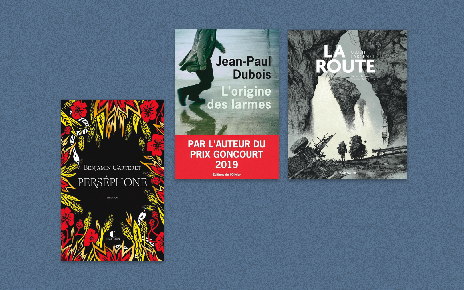 Parmi les ouvrages à ne pas manquer, « Perséphone » de Benjamin Carteret, « L’Origine des larmes » de Jean-Paul Dubois, « La Route » de Manu Larcenet. Le Parisien-DA/DR