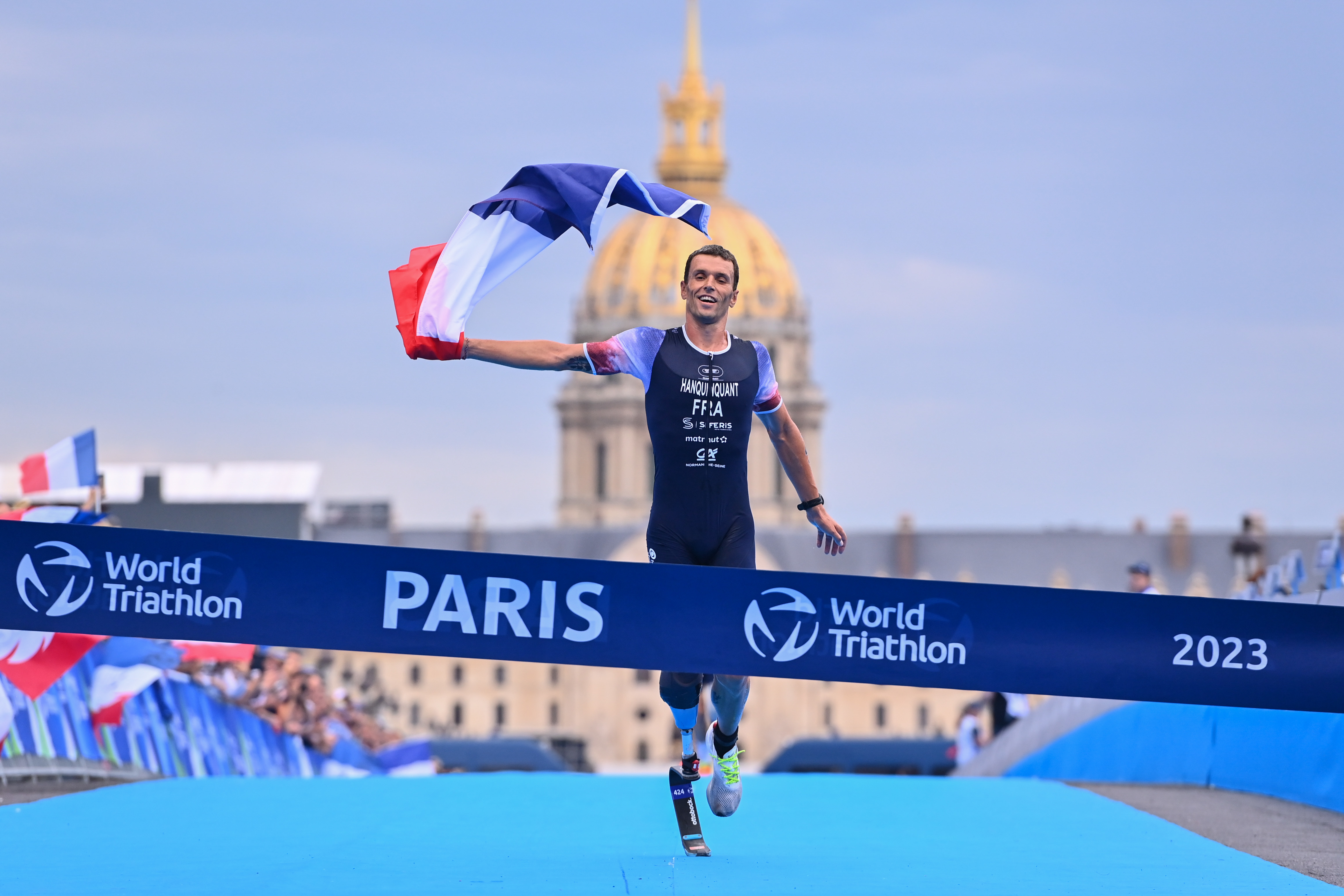 Alexis Hanquinquant est favori pour une nouvelle médaille d'or en para-triathlon à Paris, après son sacre à Tokyo en 2021. Anthony Dibon/Icon Sport