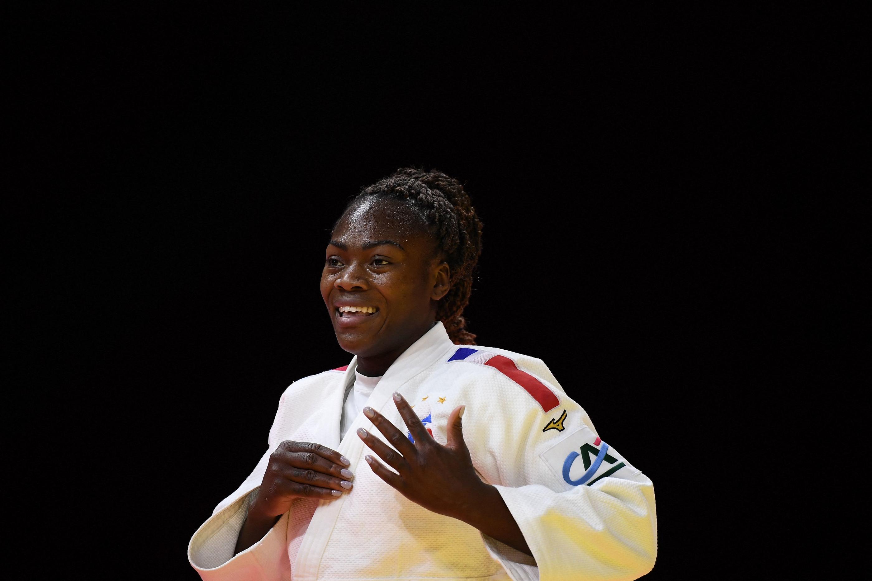 Clarisse Agbegnenou est devenue championne du monde pour la cinquième fois à Budapest. AFP/Attila Kisbenedek