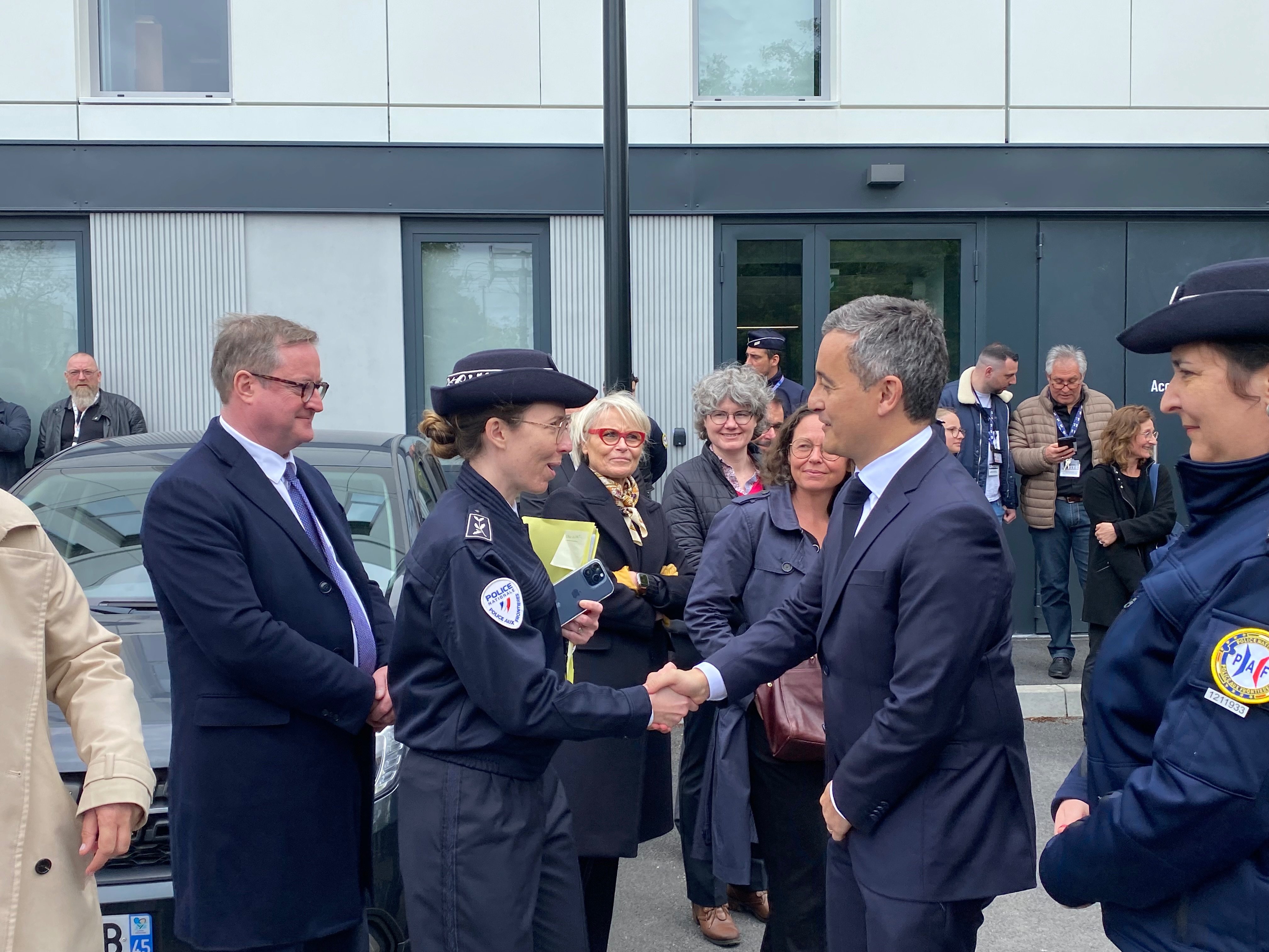 Gérald Darmanin est venu inaugurer le centre de rétention administrative d'Olivet ce lundi 6 mai./LP/Emmanuel Senecharles