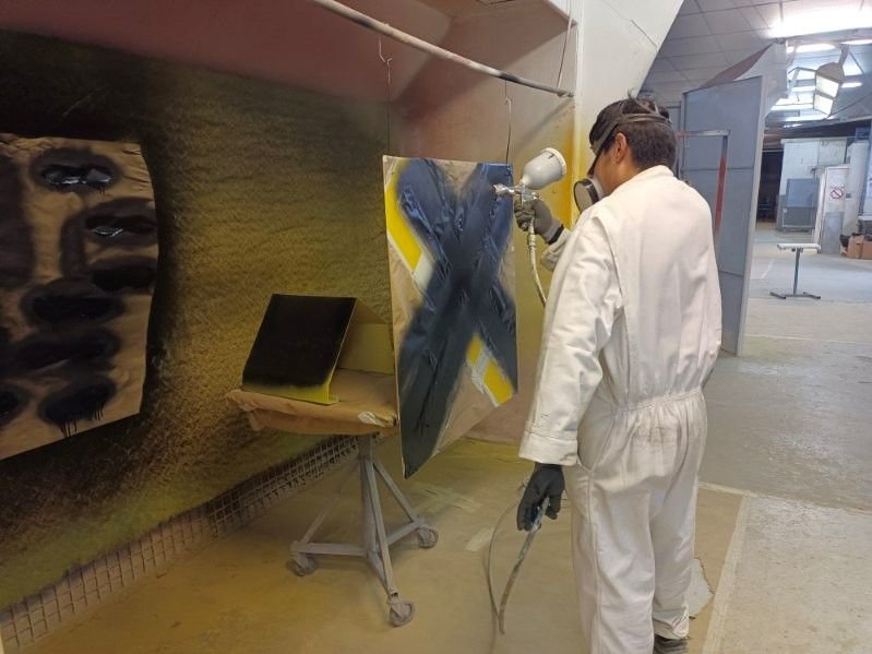 Le centre de formation IFI, à Pierrefitte (Seine-Saint-Denis), enseigne les techniques de la peinture industrielle. DR