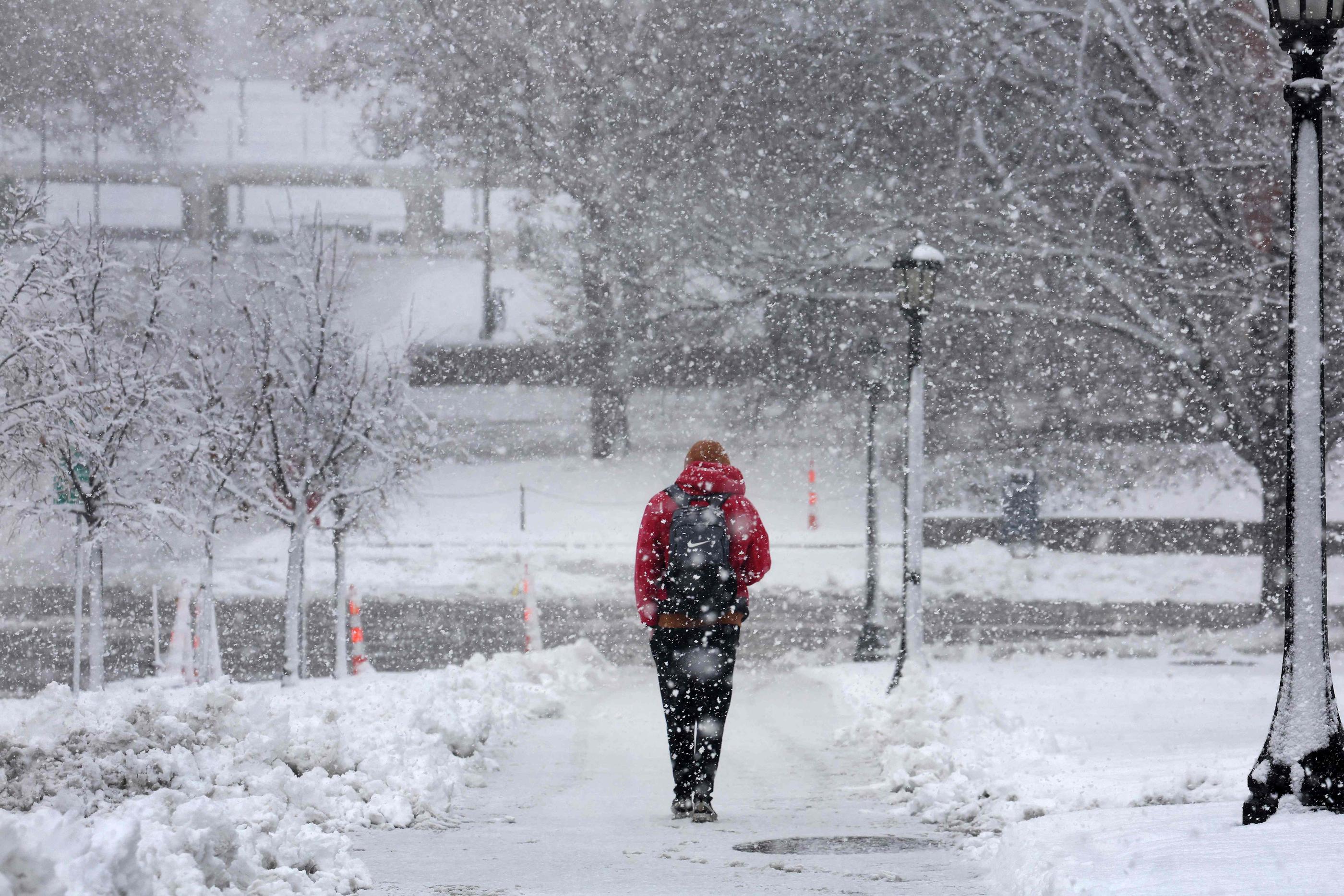 Blizzard, chutes de neige, tempêtes... La neige est liée à différents phénomènes météorologiques. AFP / Scott Olson
