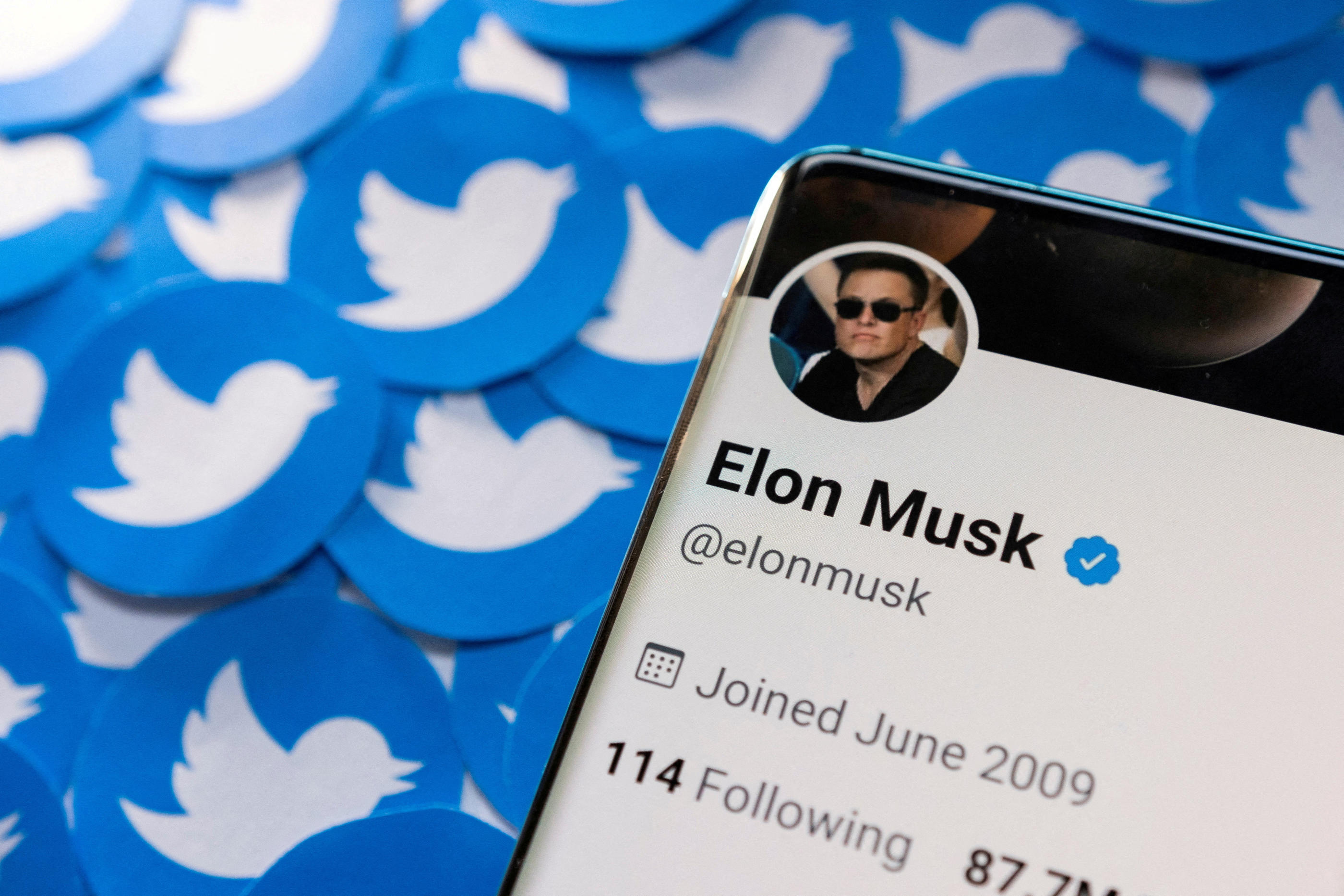 Elon Musk a lancé l'abonnement "Twitter Blue" payant, qui ne nécessite pas de vérification d'identité. REUTERS/Dado Ruvic