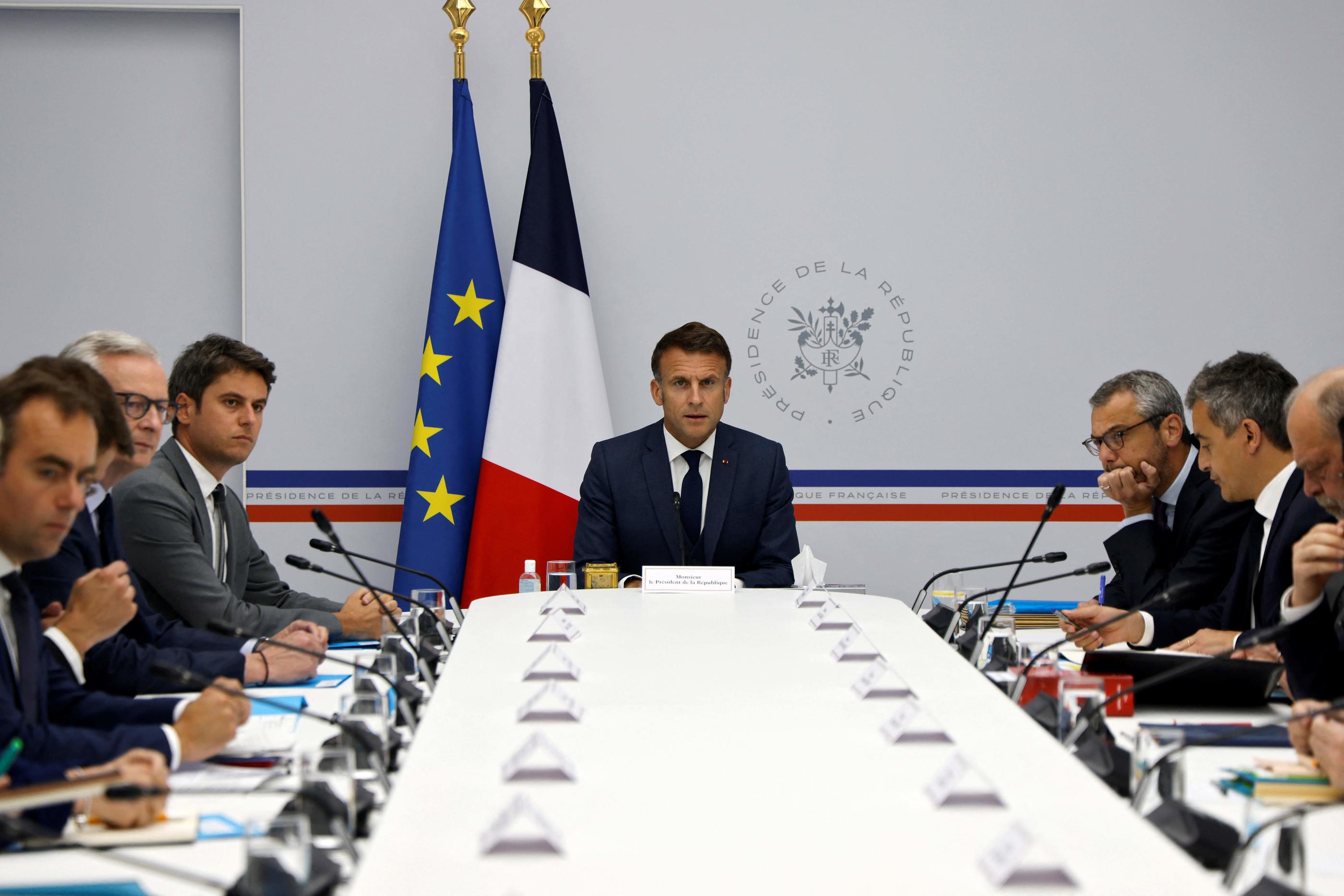 Emmanuel Macron a présidé jeudi un nouveau Conseil de défense et de sécurité nationale à l'Elysée consacré à la situation en Nouvelle-Calédonie. AFP/Ludovic Marin