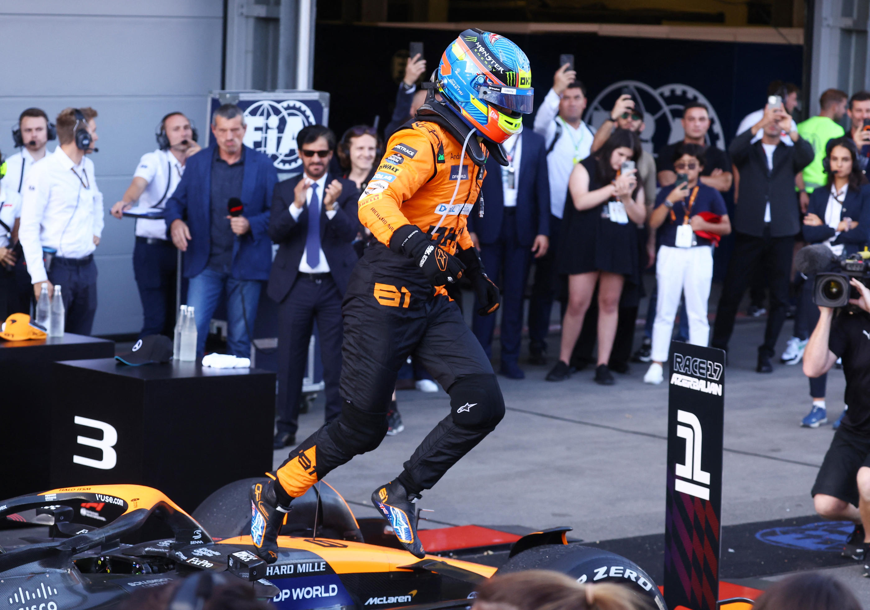 Oscar Piastri a remporté le Grand Prix de Bakou ce dimanche. (Photo REUTERS/Hannah Mckay)