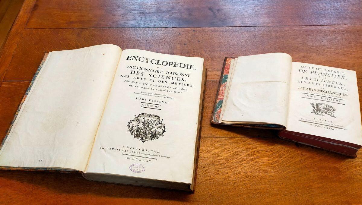 L'Ensait de Roubaix veut restaurer 56 livres, dont 36 tomes de l'Encyclopédie datant du XVIIIe siècle. En tout, 90 000 euros sont nécessaires. Maxppp/Radio France/Louise-Adelaïde Boisnard