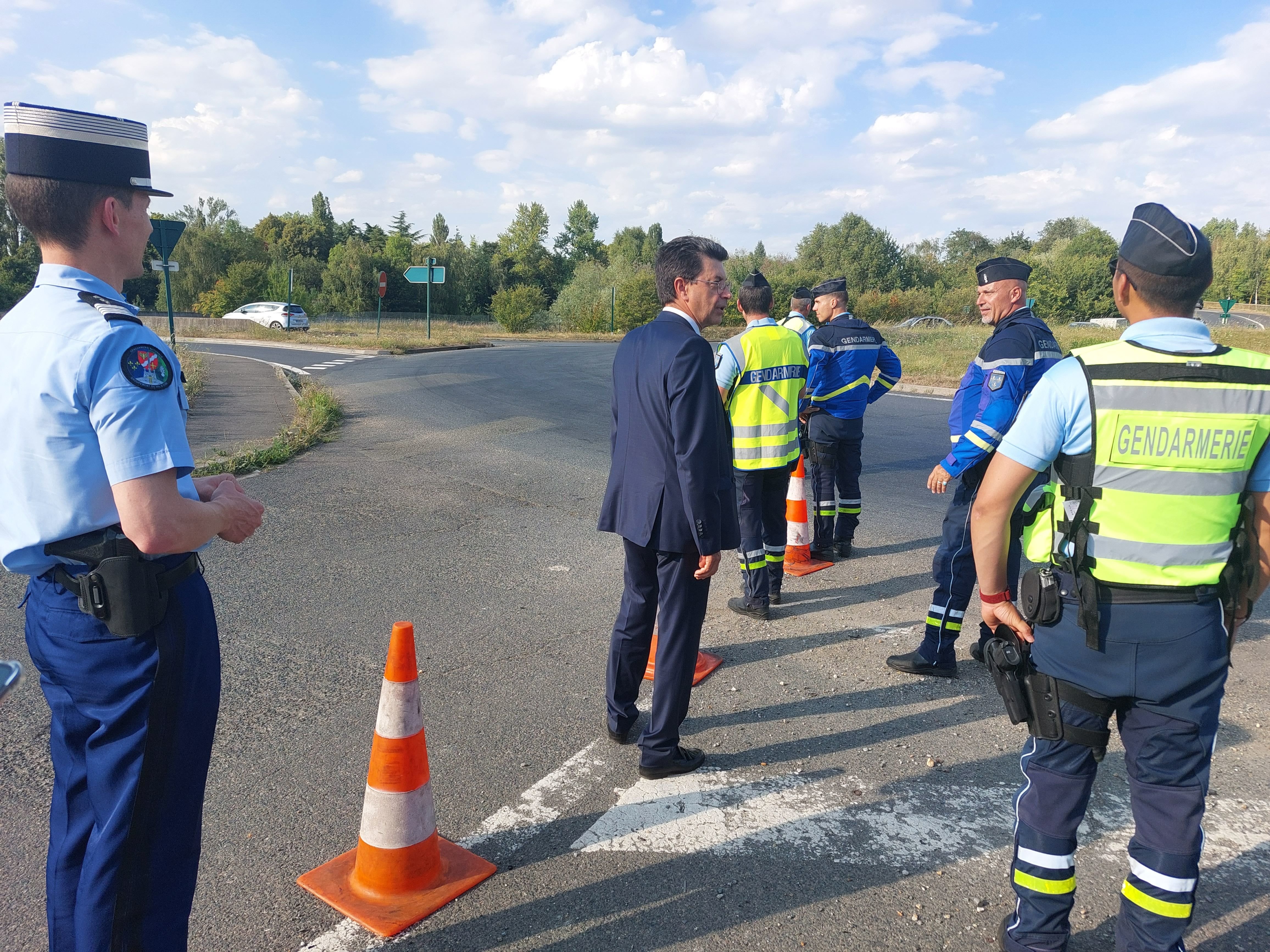 Sagy (Val-d'Oise), vendredi 29 juillet 2022. Les forces de l'ordre ont effectué des contrôles tout au long de l'été dans le cadre de la sécurité routière, notamment lors du chassé-croisé entre juillettistes et aoûtiens. LP/Julie Olagnol