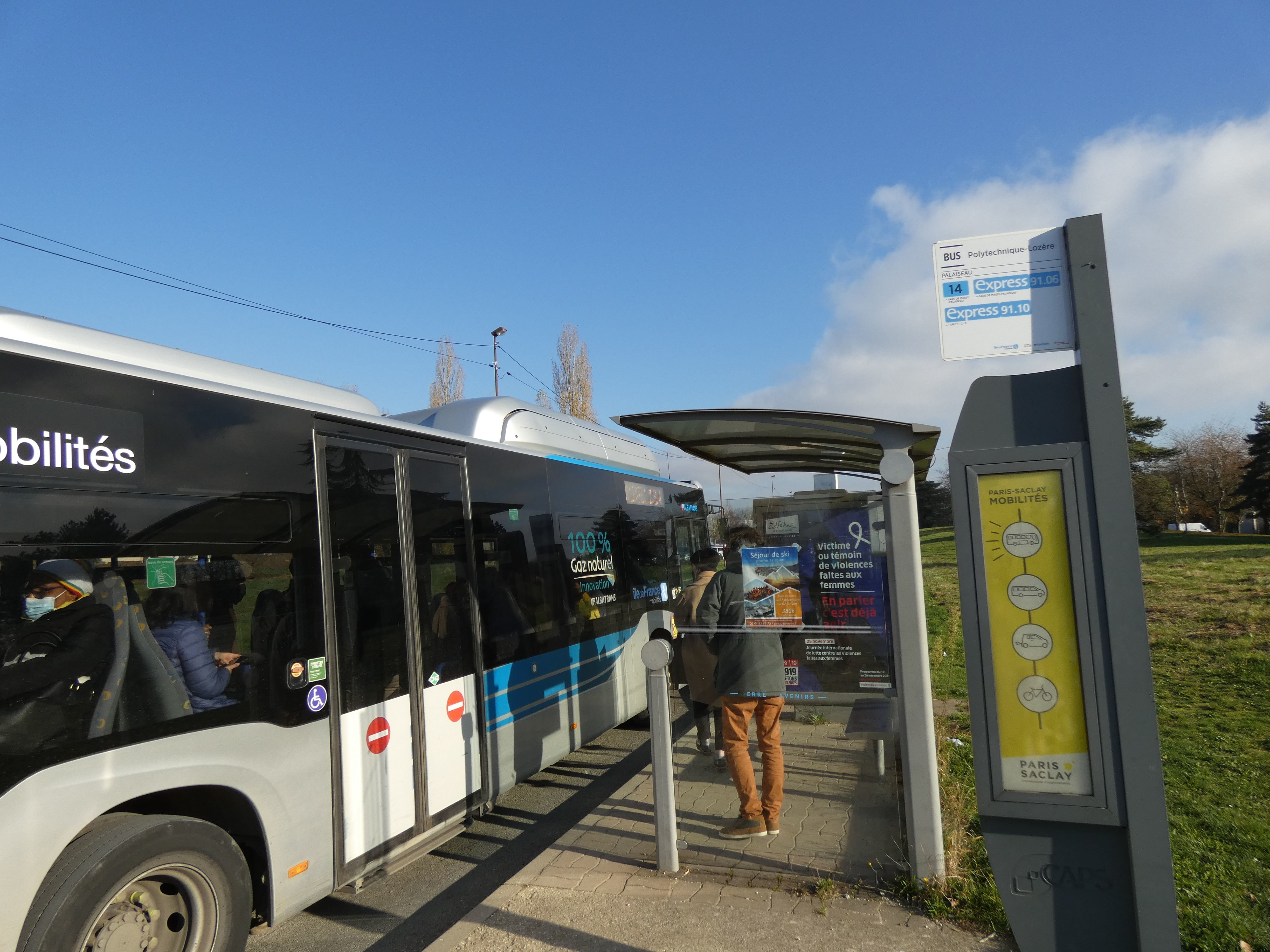 Palaiseau, le 24 novembre. Le projet prévoit la création de quatre stations en site propre pour la ligne de bus 91.06. LP/Cécile Chevallier