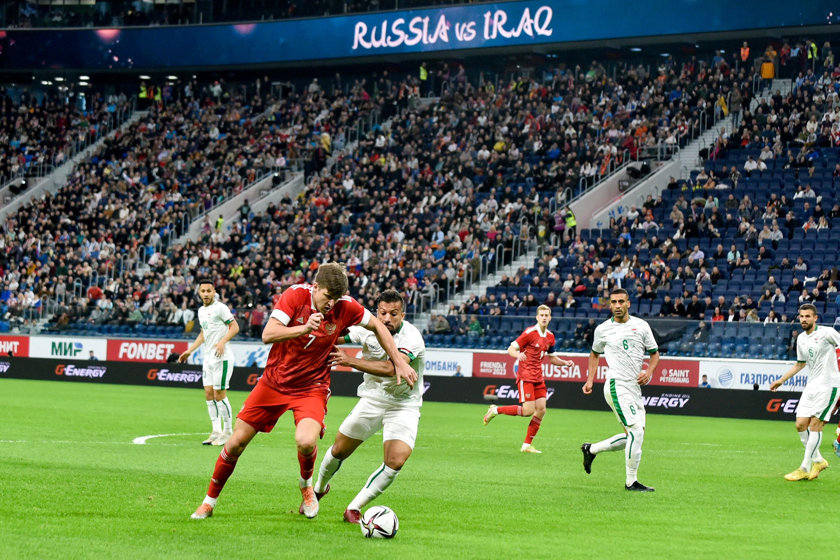 Aleksandr Sobolev et la Russie ont joué à domicile pour la première fois depuis novembre 2021. (Olga MALTSEVA / AFP)