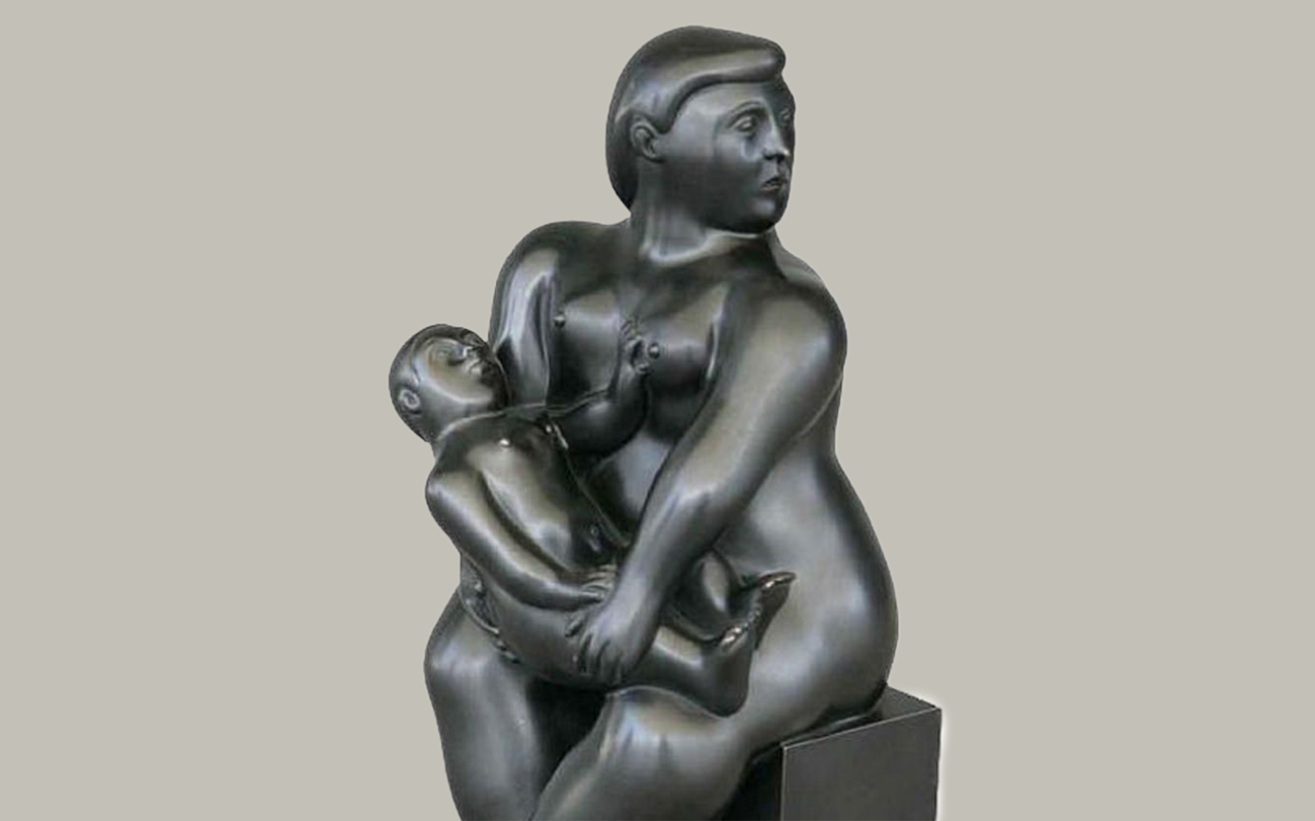 «Maternity», la statuette de Fernando Botero volée dans la galerie d’art du VIIIe arrondissement de Paris en novembre 2017. Photo Galeries Bartoux