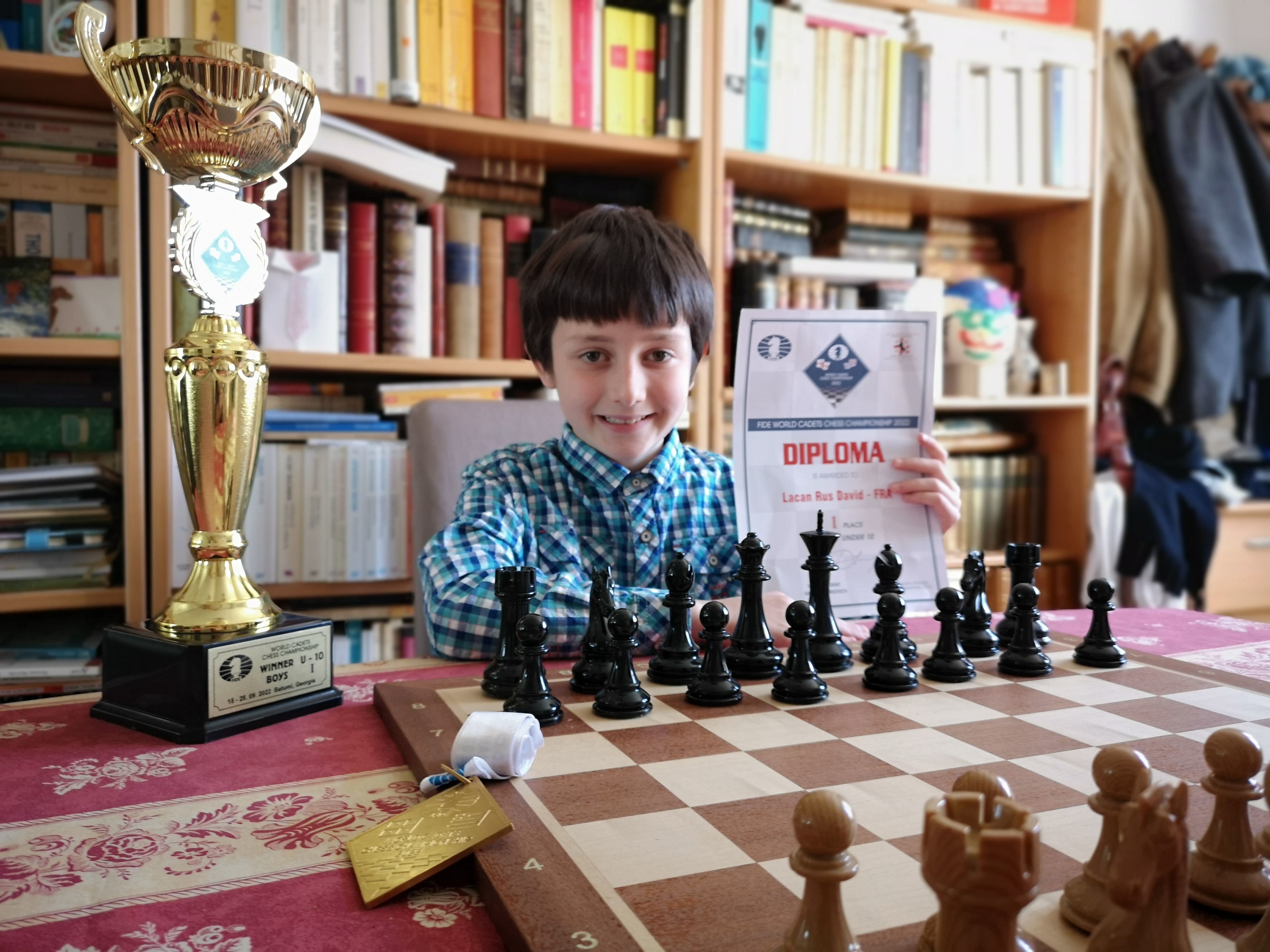 David Lacan-Rus peut être déçu. L'actuel numéro 1 français chez les moins de 12 ans (U12) n'a pas été sélectionné par la fédération pour participer aux prochains championnats du monde d'échecs dans sa catégorie, en novembre 2024. LP/Christophe Blondel