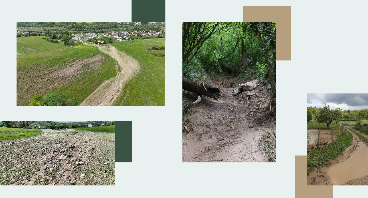 Des images de la coulée de boue qui s'est abattue sur le village de Courmelles (Aisne), en mai 2024.
