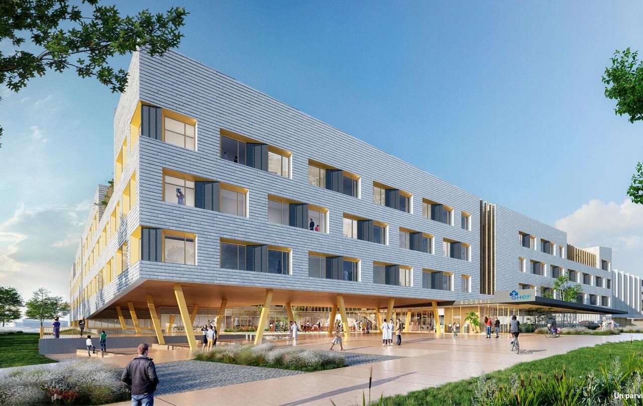 Un nouveau bâtiment de trois étages sera construit à partir de 2022 sur le site de l’hôpital de Meaux, pour une ouverture espérée en 2024. /AIA Life Designers