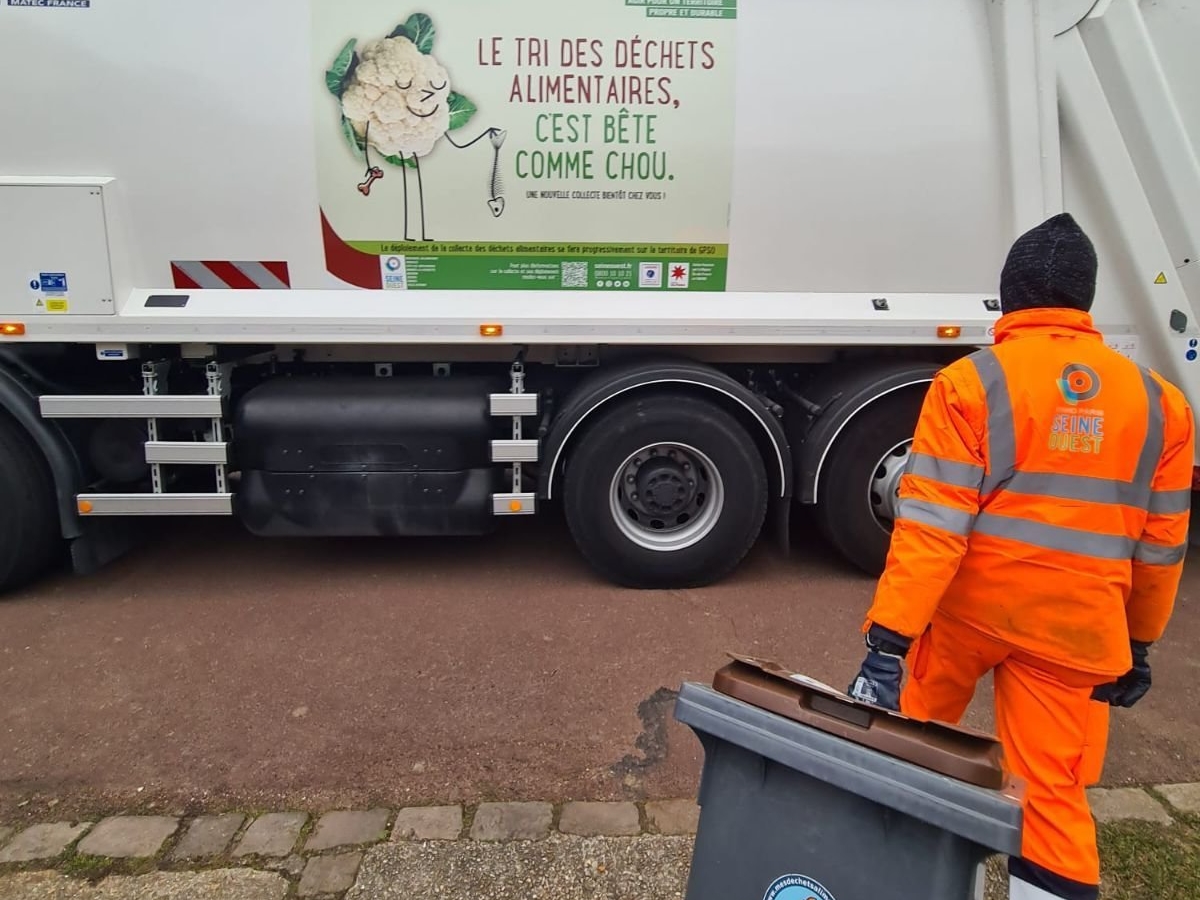 Boulogne-Billancourt, août 2023. La collecte des déchets alimentaires est particulièrement bien avancée sur le territoire de Grand Paris Seine Ouest. DR