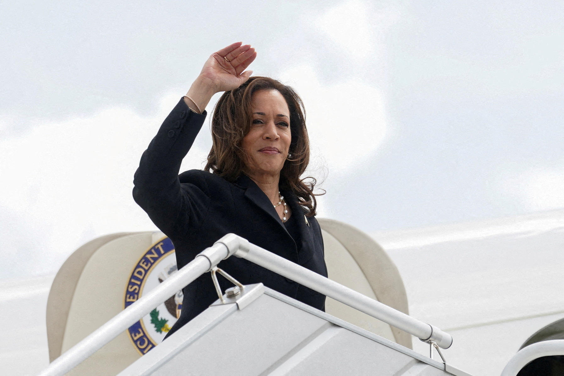 La candidate démocrate à la présidence américaine Kamala Harris, le 1er aout 2024 au Texas. REUTERS/Kevin Lamarque