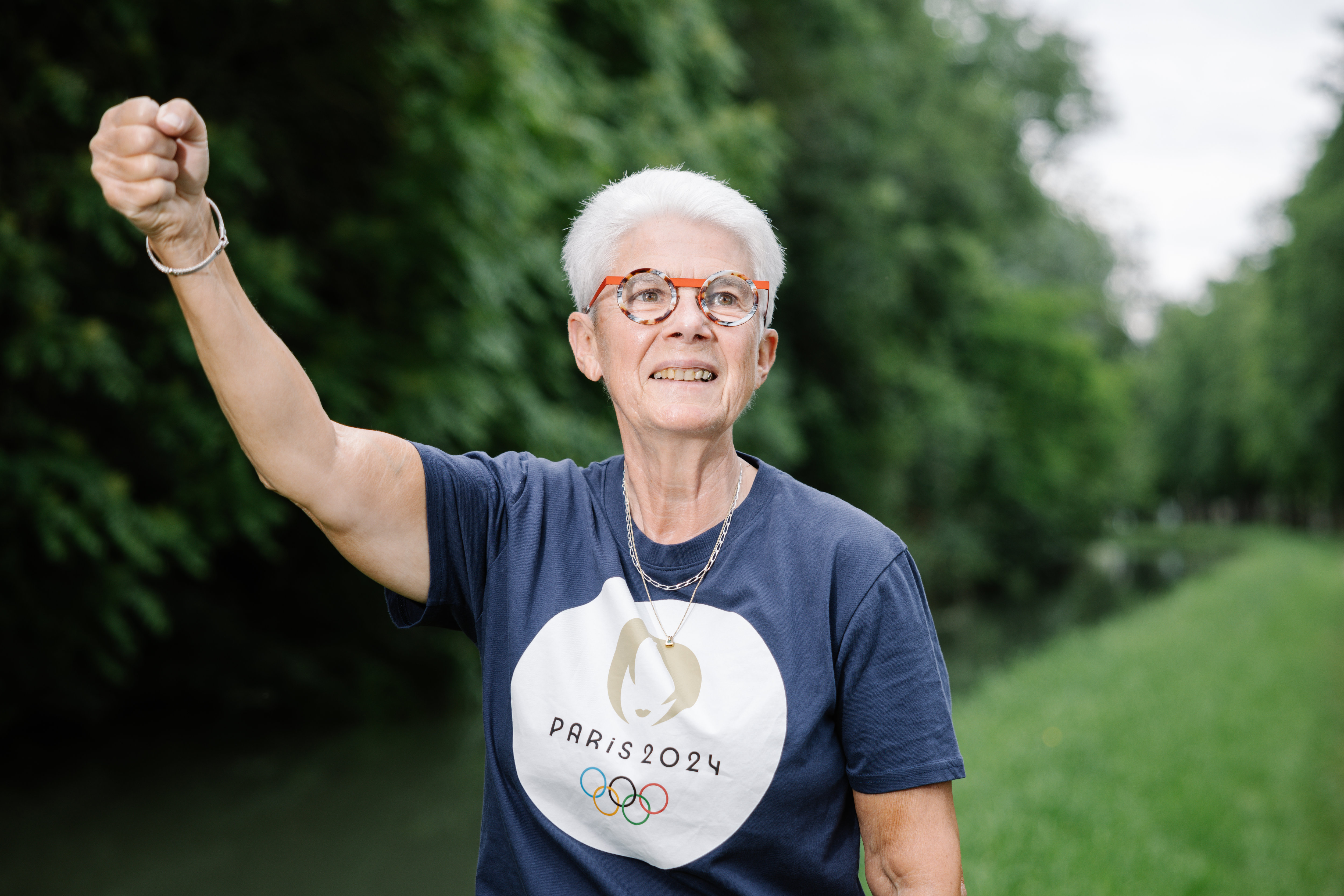 Villenoy, Mardi 18 juin 2024. Jocelyne Busson a été choisie pour être la dernière porteuse de la flamme des JO de Paris 2024 en Seine-et-Marne, samedi soir à Meaux. LP/Arnaud Dumontier