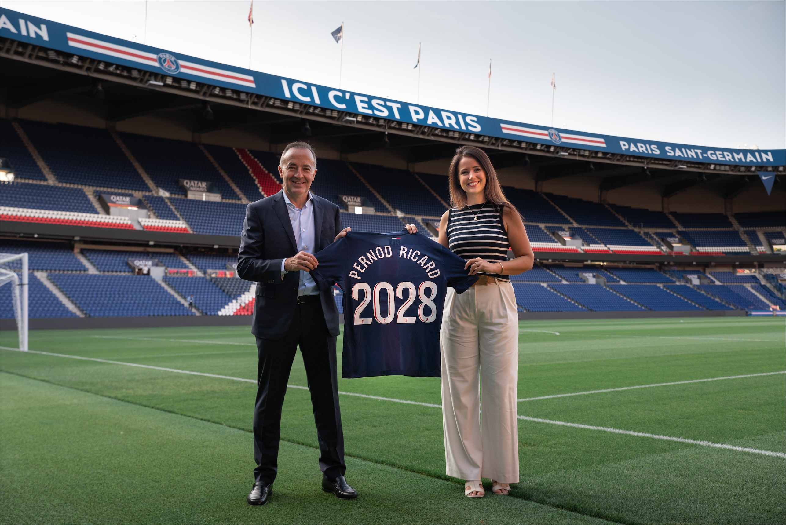 Alexandre Ricard, le PDG de Pernod Ricard a annoncé que le groupe ne sponsoriserait finalement pas le PSG. X/@PSG_English