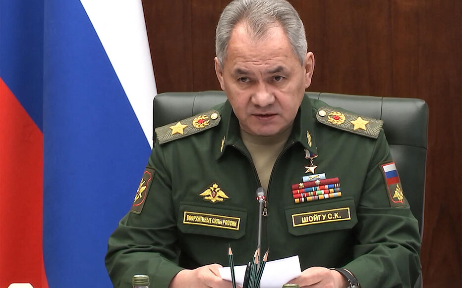 Le ministre russe de la Défense Sergueï Choïgou photographié en mars 2022. AFP/Russian Defence Ministry.