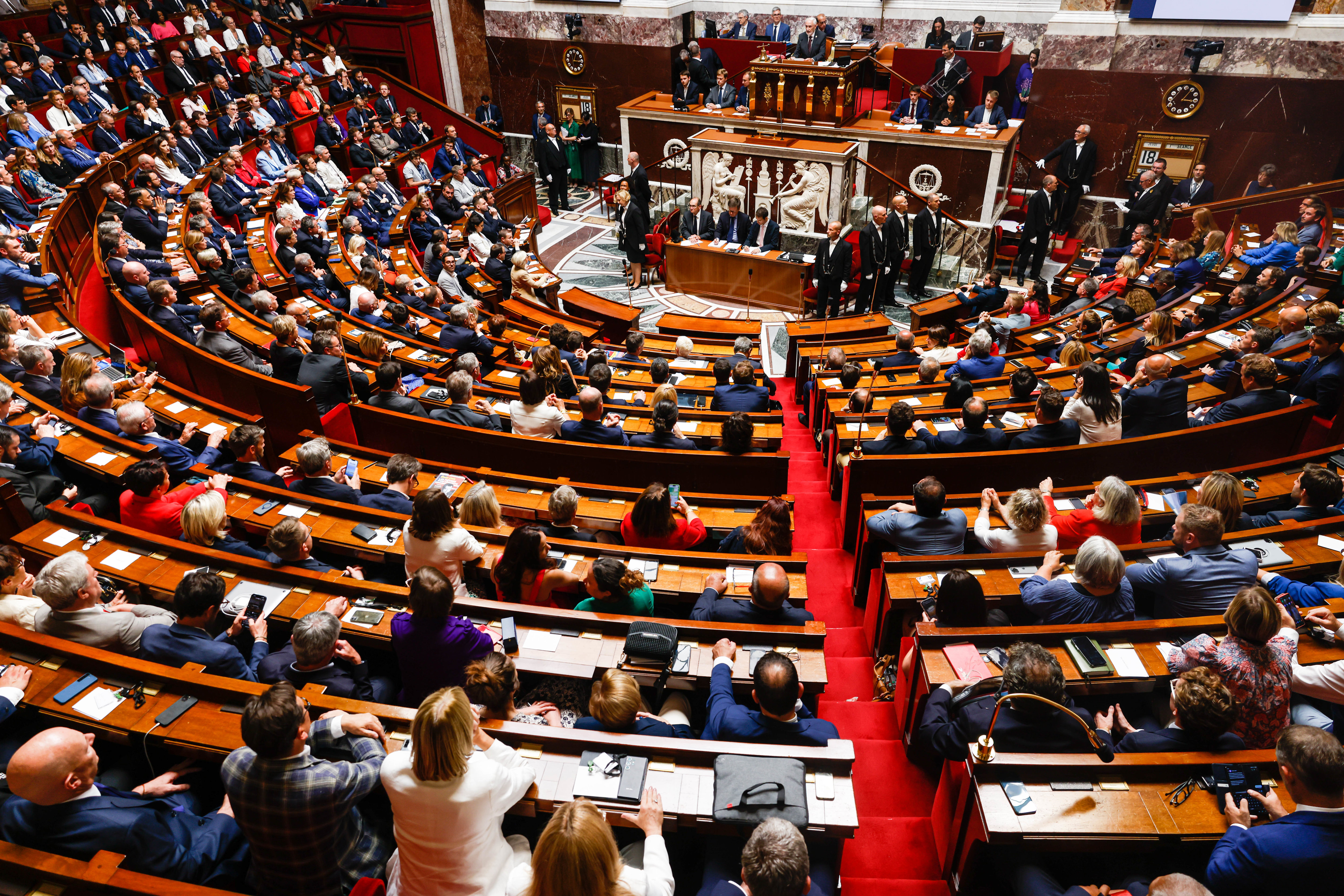 Le bureau de l'Assemblée a validé mardi 17 septembre la première étape de la procédure de destitution contre Emmanuel Macron déposée par LFI. LP / Olivier Corsan