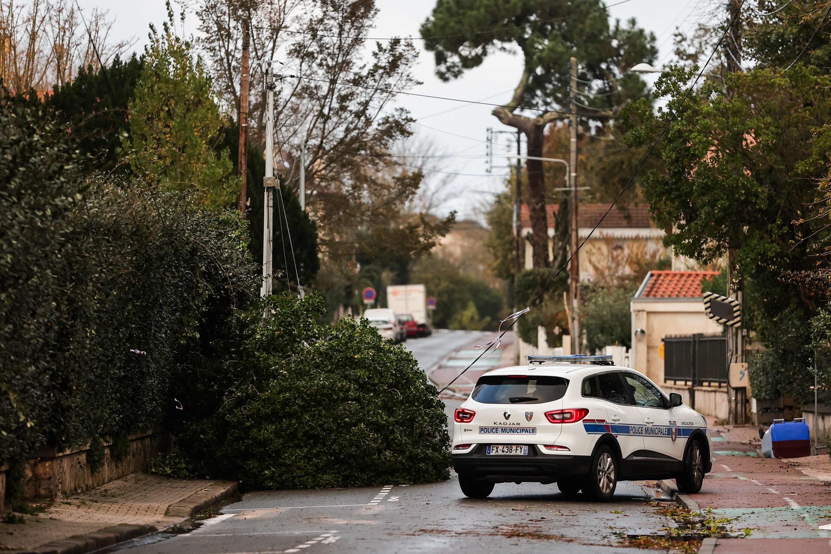 La tempête Domingos a provoqué de nombreux dégâts à Arcachon. AFP/Thibaud Moritz