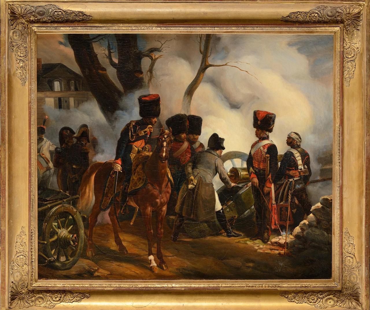 <b></b> Illustration. Ce tableau de l’Empereur à la bataille de Montereau-Fault-Yonne, estimé entre 12 000 et 15 000 euros, sera vendu aux enchères dimanche par la maison Osenat.
