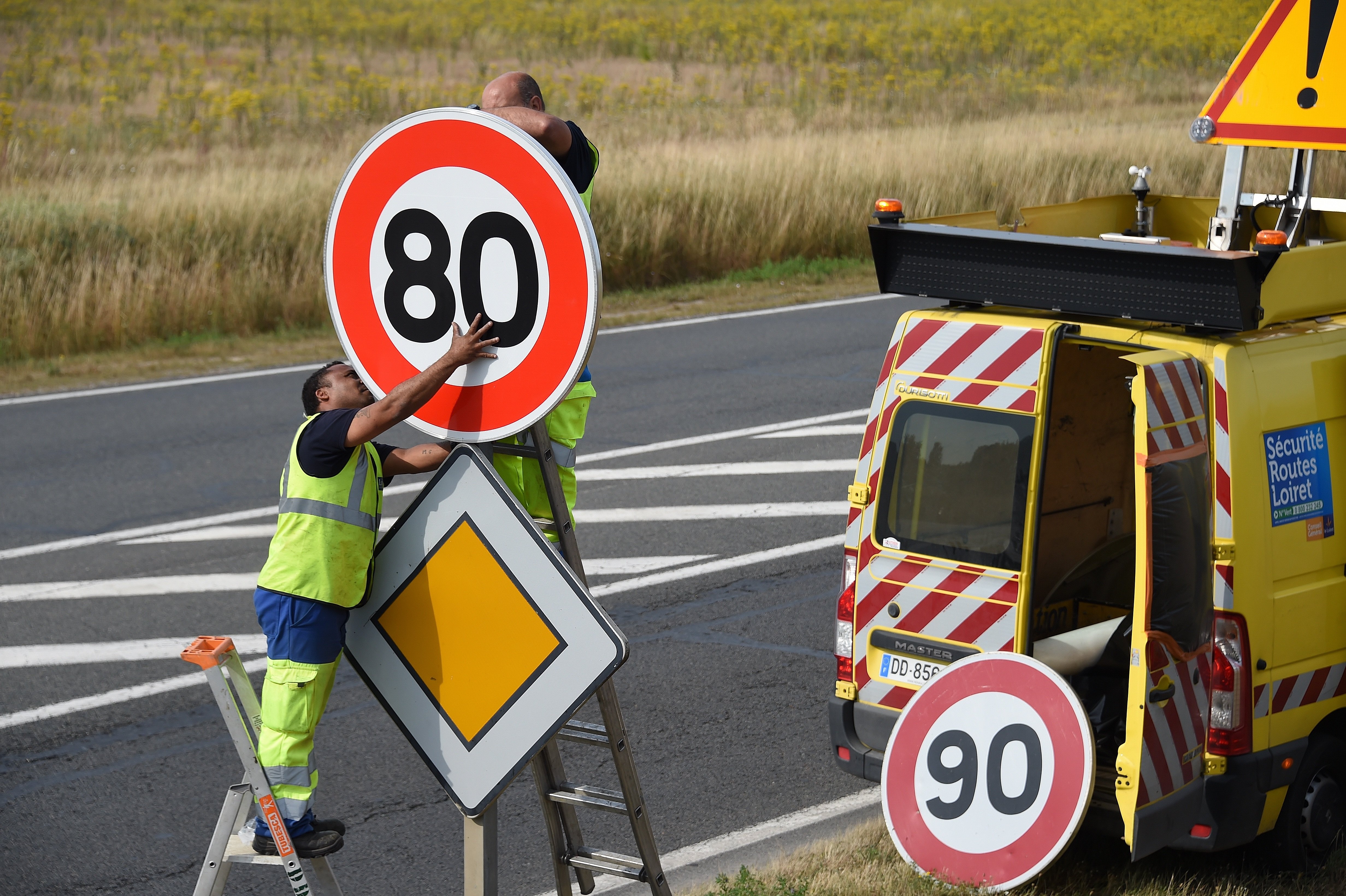 500 km de routes départementales repassent à 90 km/h dans le Loiret. /D.Chauveau