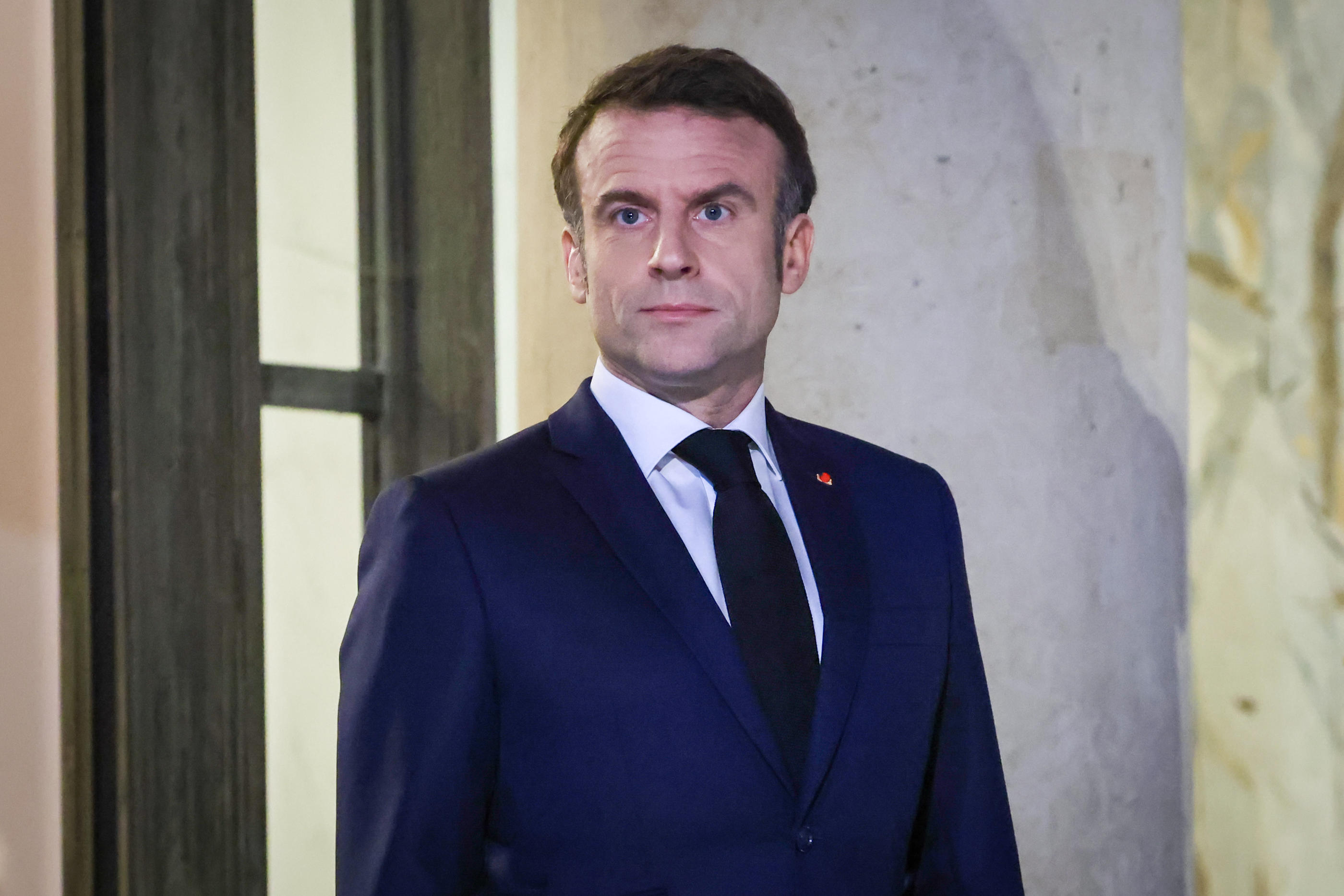 Initiée par Emmanuel Macron (ici le 16 février 2024), la réunion de travail devra permettre d’aborder la question cruciale du soutien financier et militaire à l’Ukraine. LP/Fred Dugit