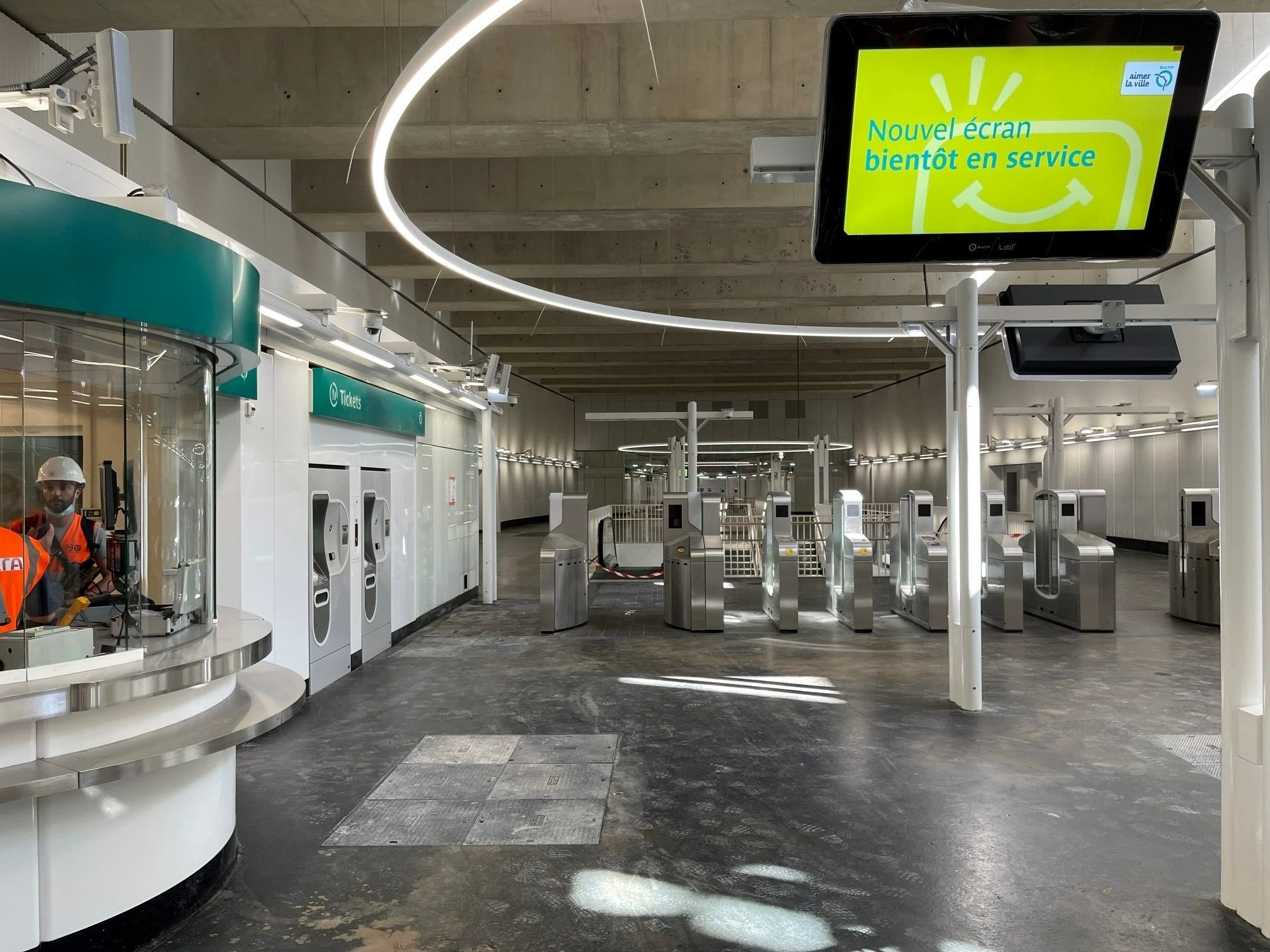 Aubervilliers, automne 2021. Le prolongement de la ligne 12 à Aubervilliers devrait entrer en service au printemps 2022. Il comprendra deux nouvelles stations : Aimé-Césaire et Mairie-d'Aubervilliers. /RATP