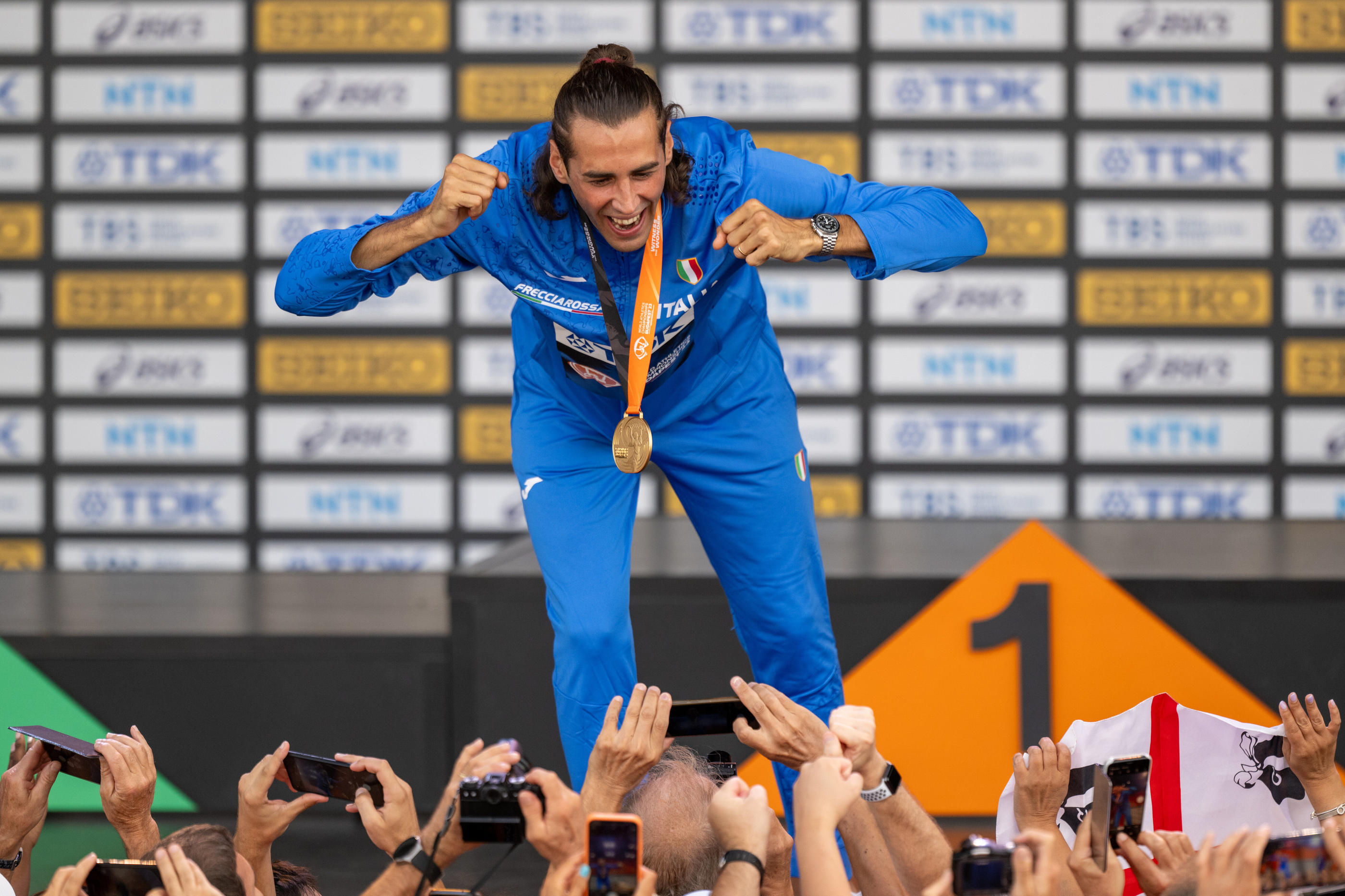 Le sauteur en hauteur Gianmarco Tamberi a remporté la médaille d'or aux Championnats du monde l'été dernier, à Budapest. Icon sport