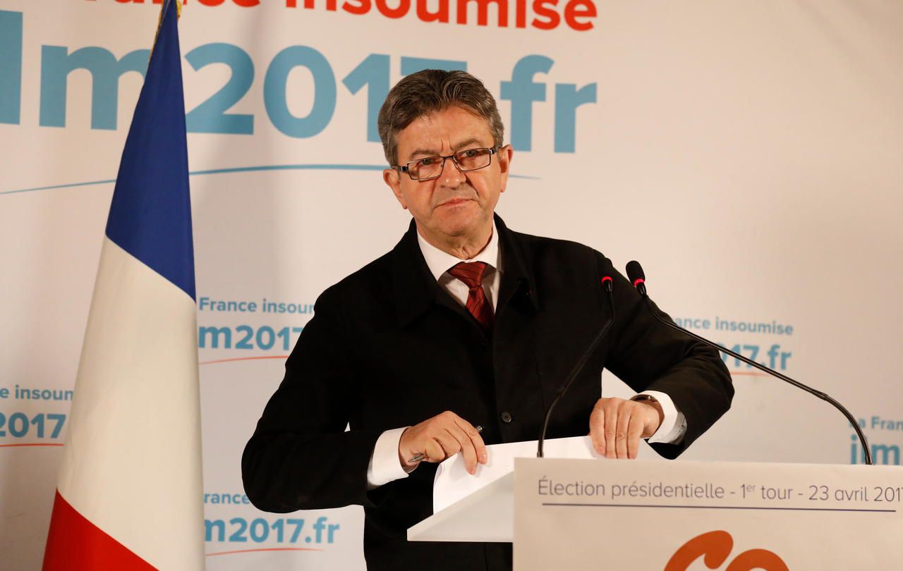 <p>Jean-Luc M&eacute;lenchon, le candidat de la France Insoumise, au soir du premier tour de l&rsquo;&eacute;lection pr&eacute;sidentielle.</p>