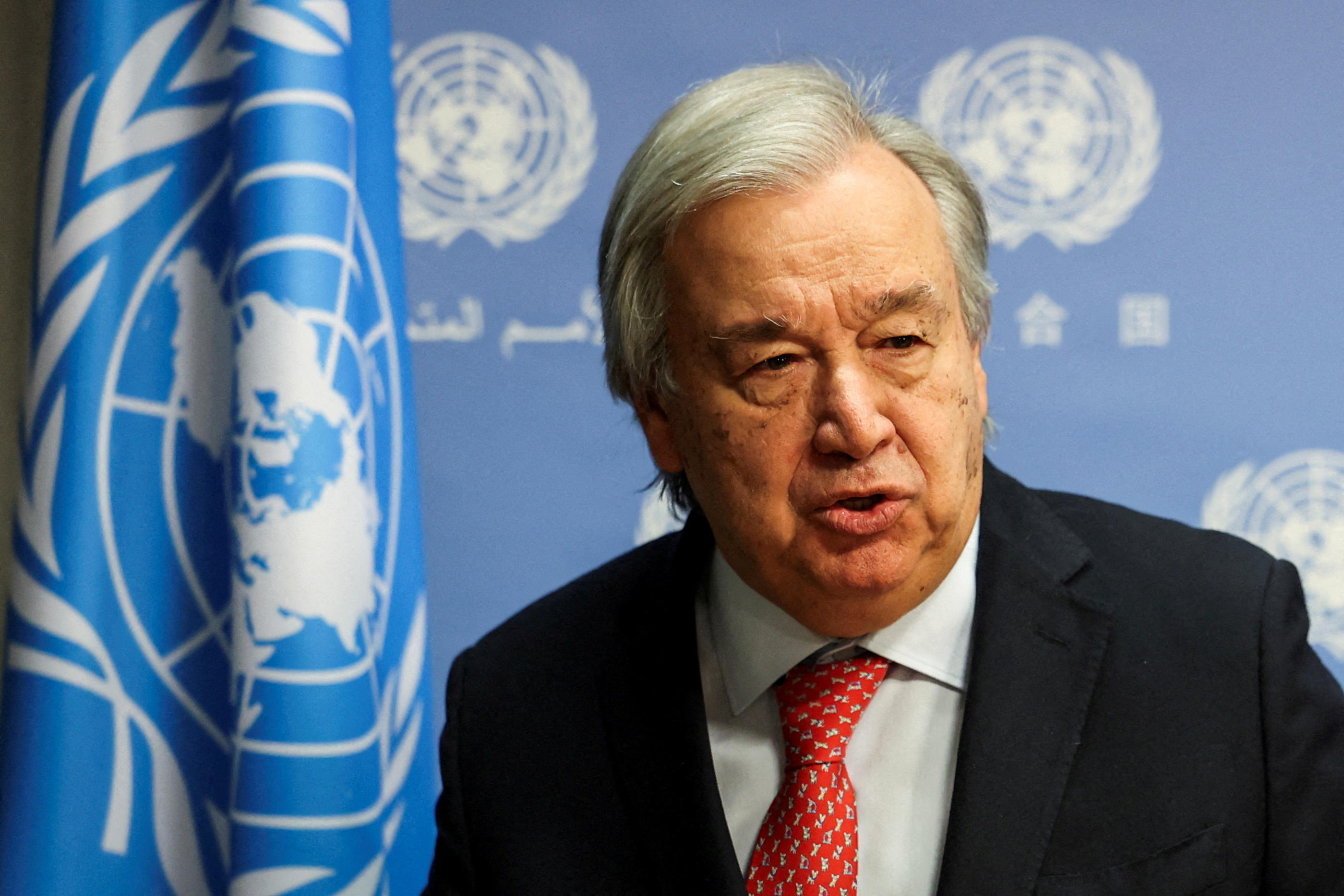 Le secrétaire général de l'ONU Antonio Guterres à New York le 6 novembre 2023. REUTERS/Caitlin Ochs//File Photo