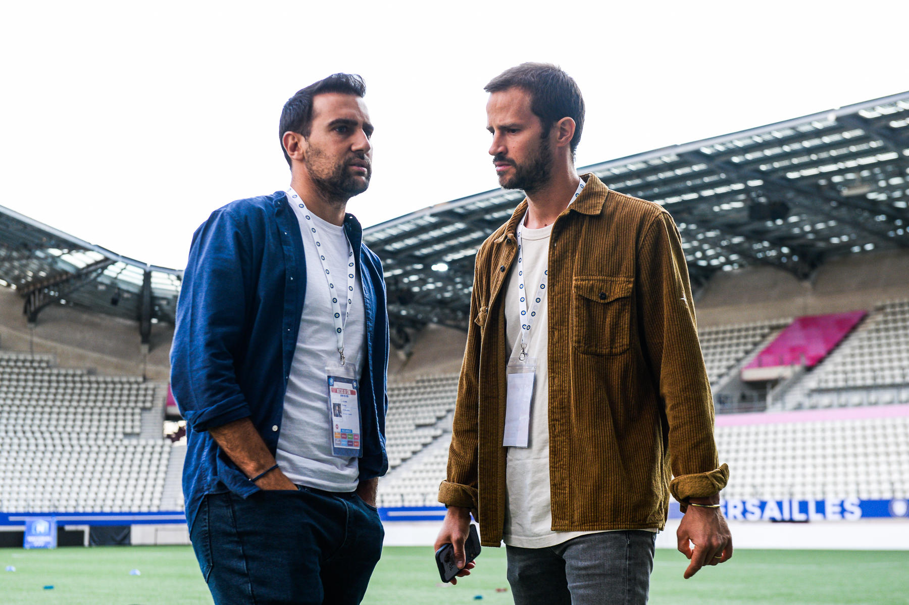 Le président du FC Versailles Alexandre Mulliez (à droite), ici avec son associé et directeur général Fabien Lazare. Ils sont donc désormais propriétaires à 100 % du club. Icon Sport/Daniel Derajinski