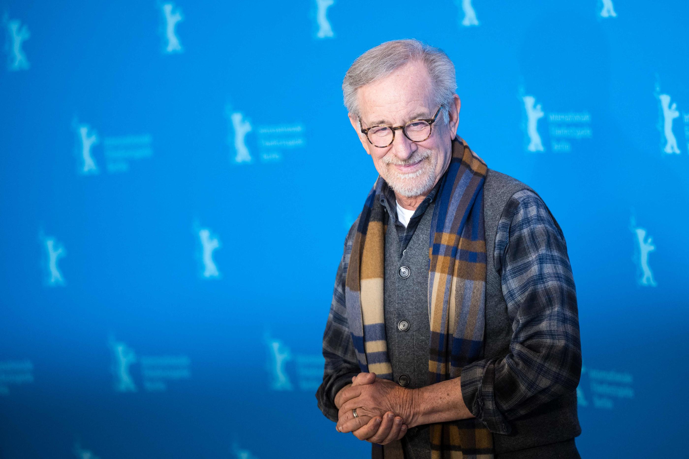 Steven Spielberg à Berlin ce mardi.  STEFANIE LOOS / AFP