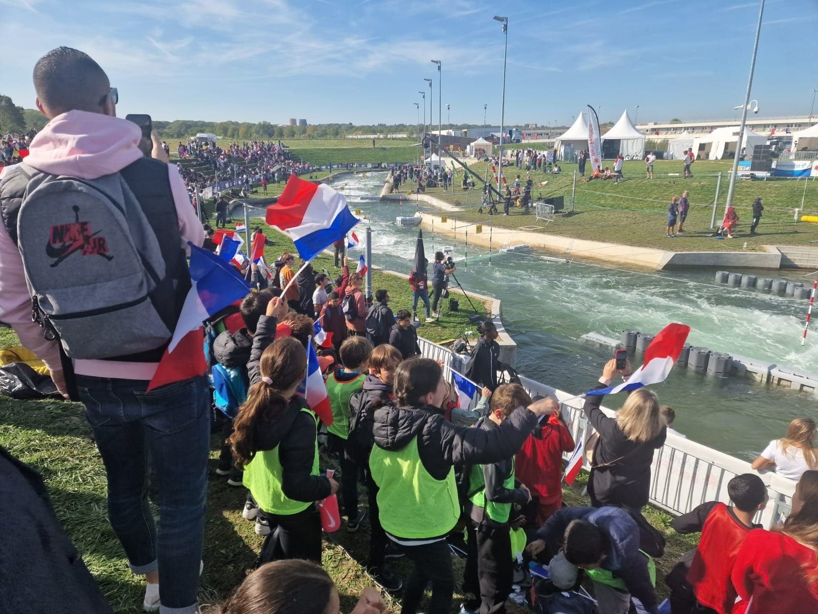 A Vaires-sur-Marne (Seine-et-Marne), le 6 octobre 2023, la base nautique a accueilli la coupe du monde de canoé-kayak. C'est ici que se dérouleront les épreuves d’aviron et de canoë-kayak lors des JO. LP/Marie Briand-Locu