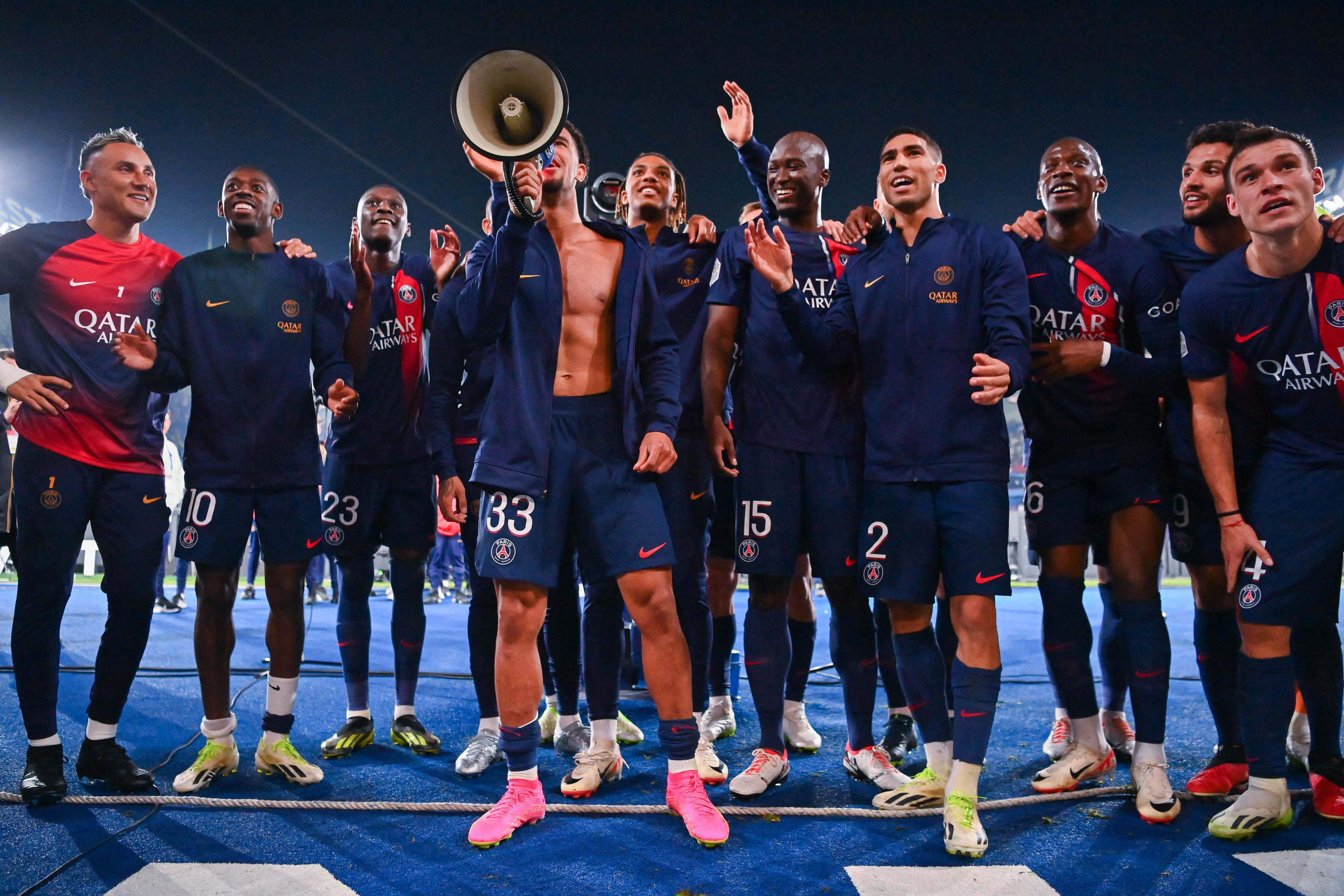 C'est après le match face à l'OM que quatre joueurs parisiens ont été filmés par les caméras entonnant des chants injurieux. (Anthony Dibon/Icon Sport)